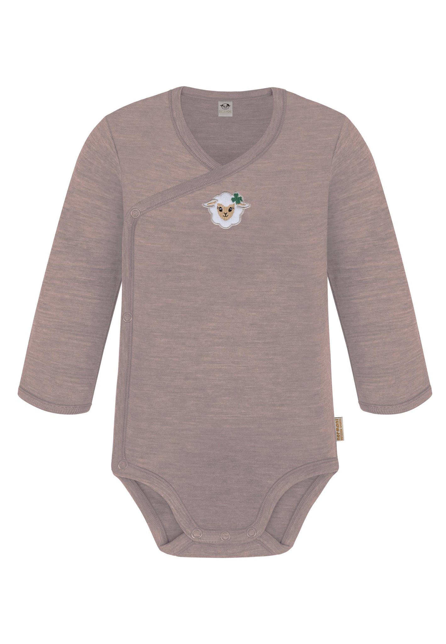 Bild von Baby Merino Wickelbody Langarm "Kaitaia" Rosa