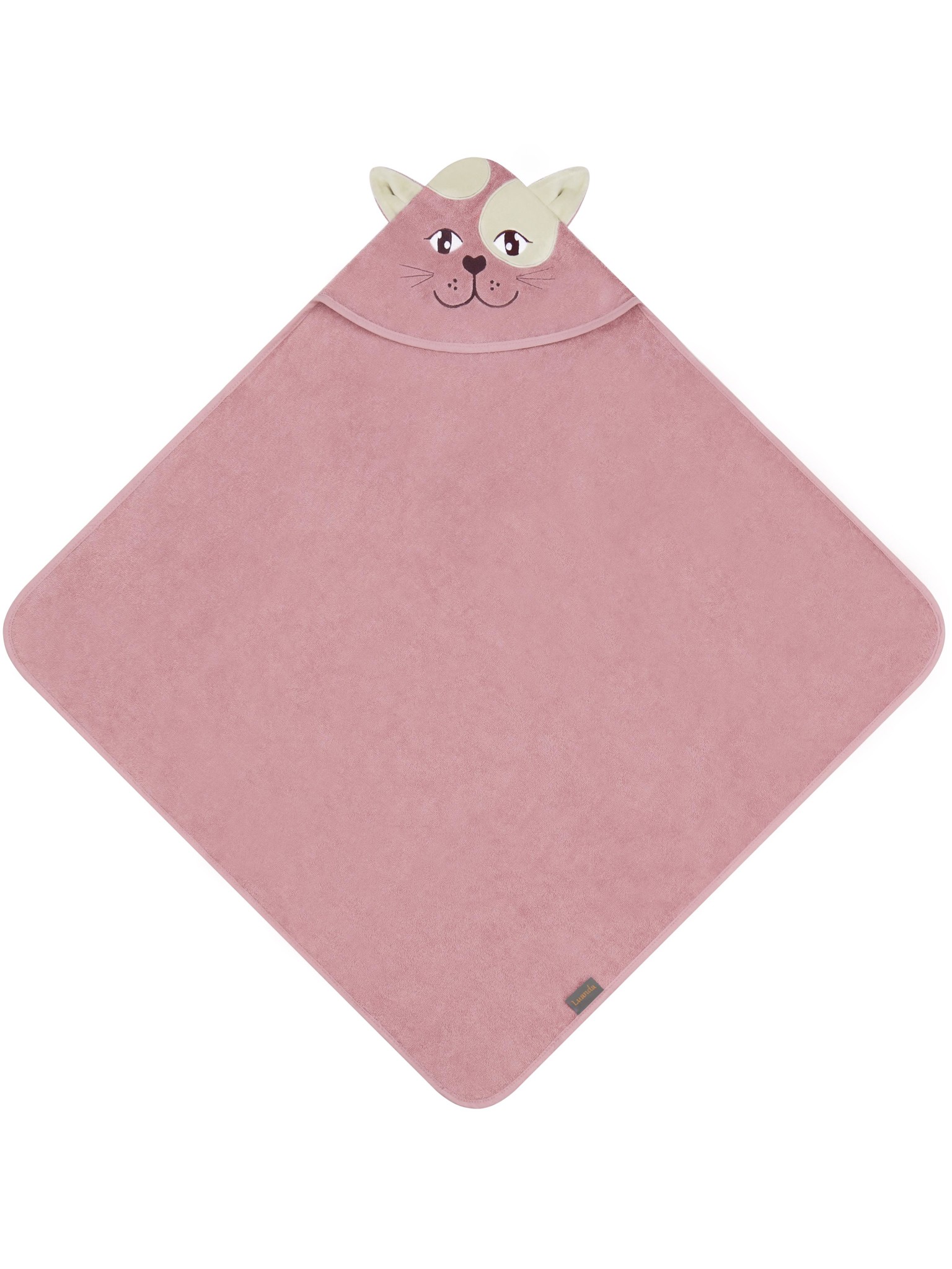 Bild von Baby Kapuzenhandtuch aus Bio-Baumwolle „Luanda“ Rosa