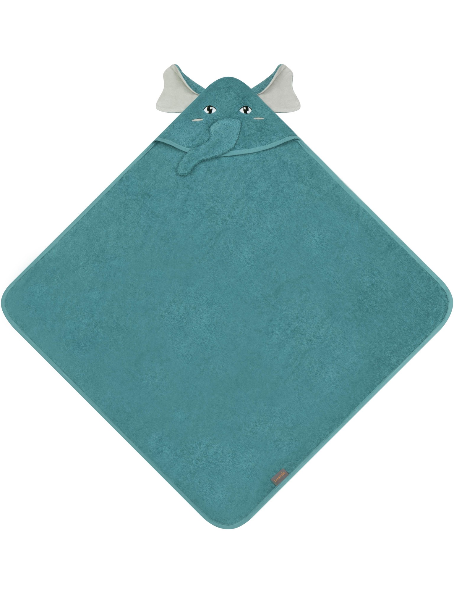 Bild von Baby Kapuzenhandtuch aus Bio-Baumwolle „Luanda“ Petrol