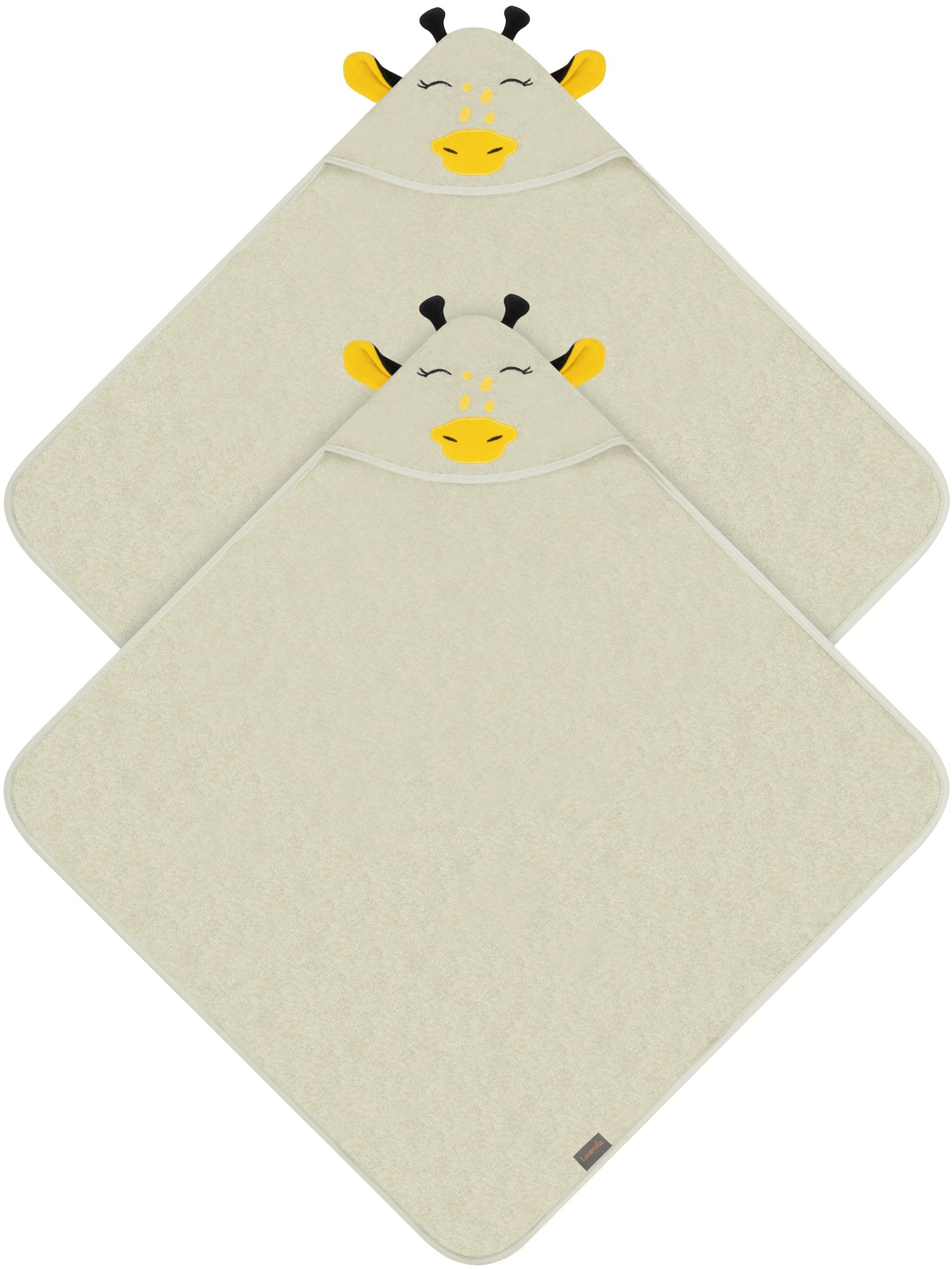 Bild von 2 x Baby Wickeltücher aus Bio-Baumwolle Beige
