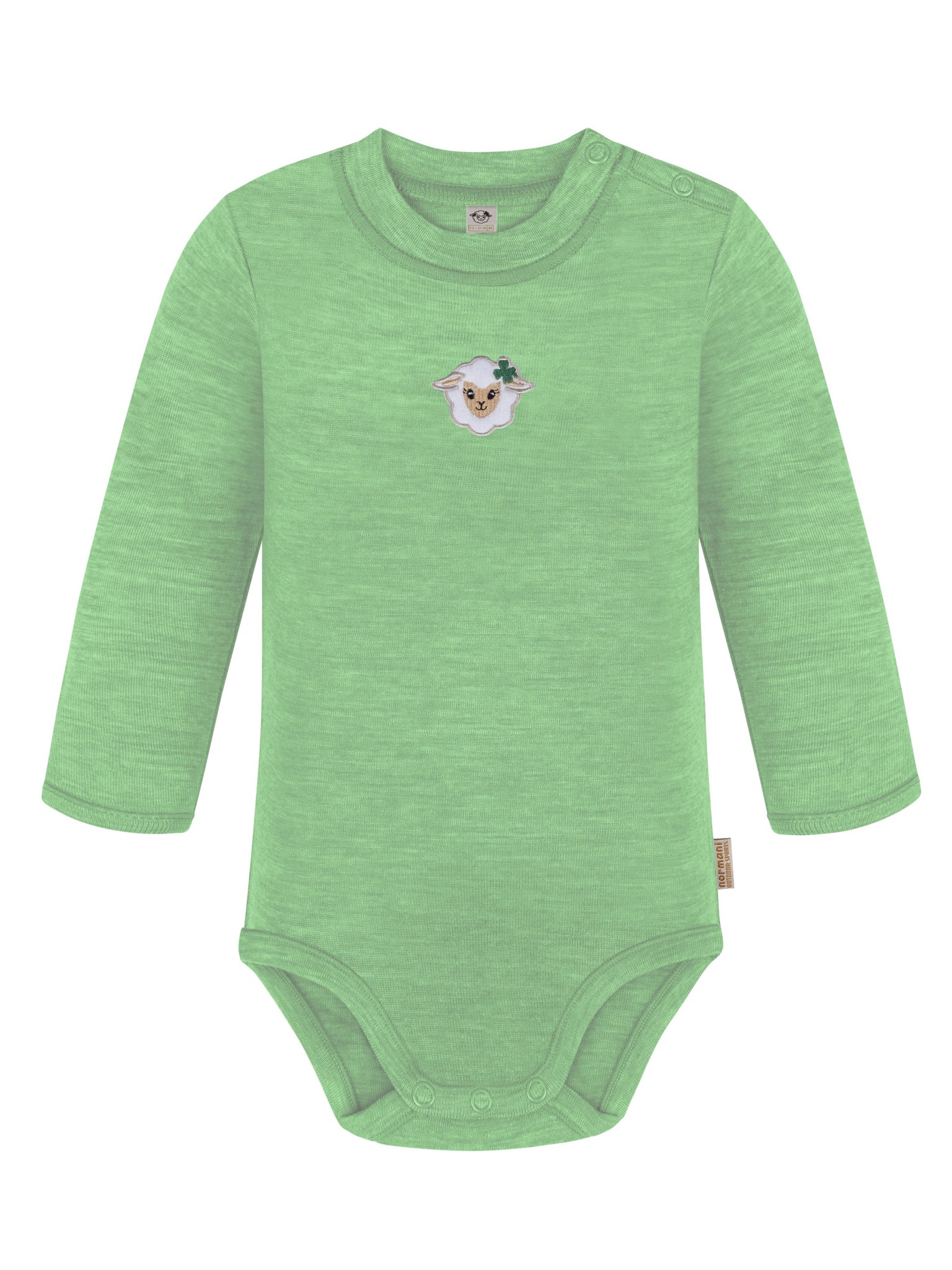 Bild von Baby Merino Langarmbody „Tuai" Grün