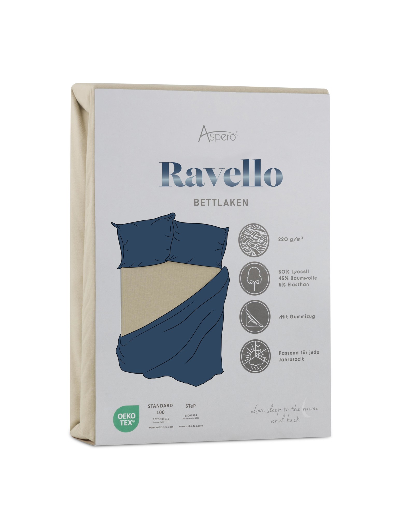 Bild von Spannbettlaken „Ravello“ Beige
