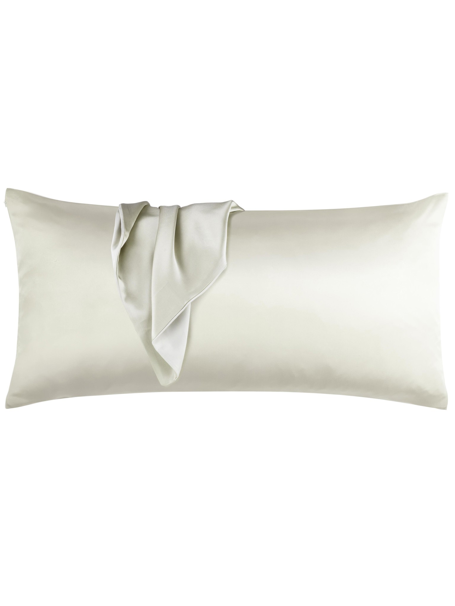 Bild von Seiden Kissenbezug 40x80 cm „Alia“ Beige