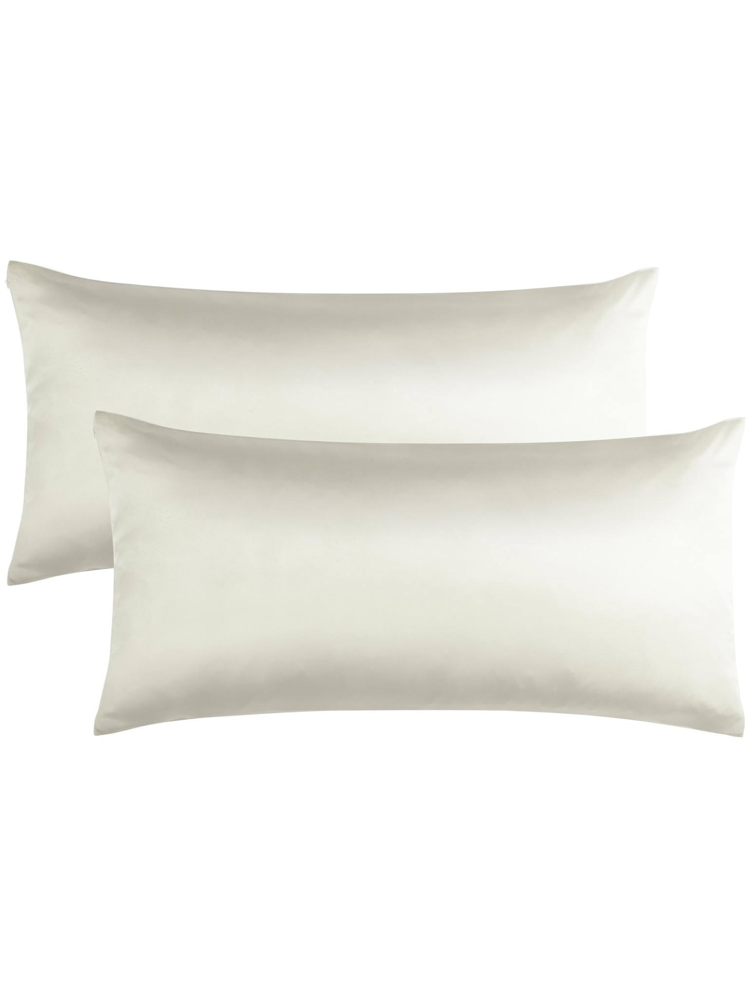 Bild von 2x Seiden Kissenbezüge 40x80 cm „Alia“ Beige