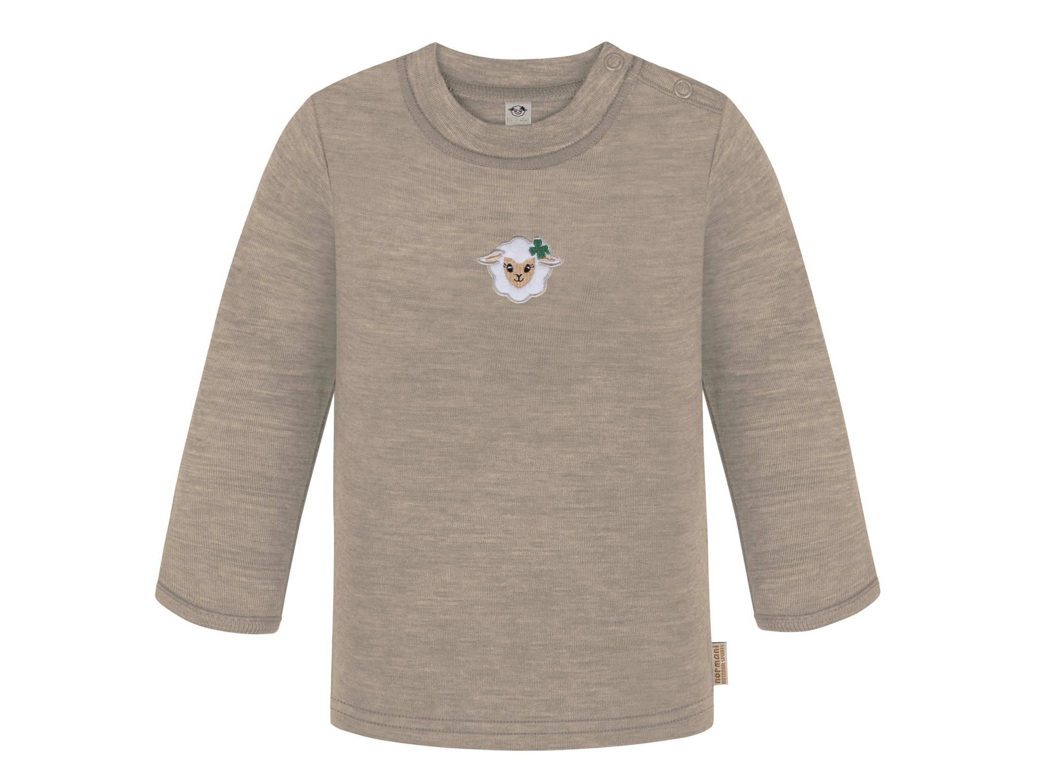 Bild von Baby Merino Longsleeve „Taupo" Beige