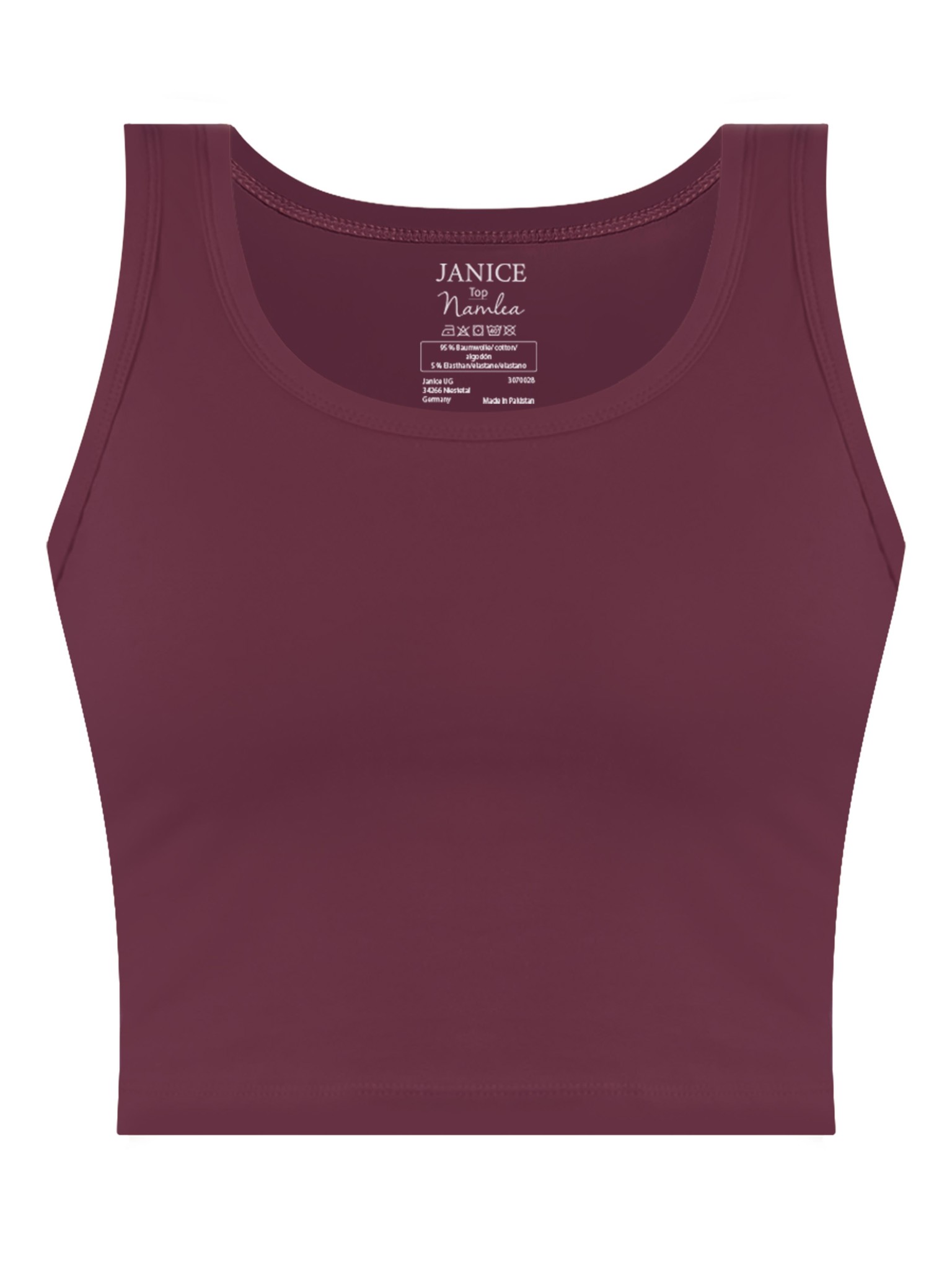 Bild von Damen crop Top „Namlea“ Burgund