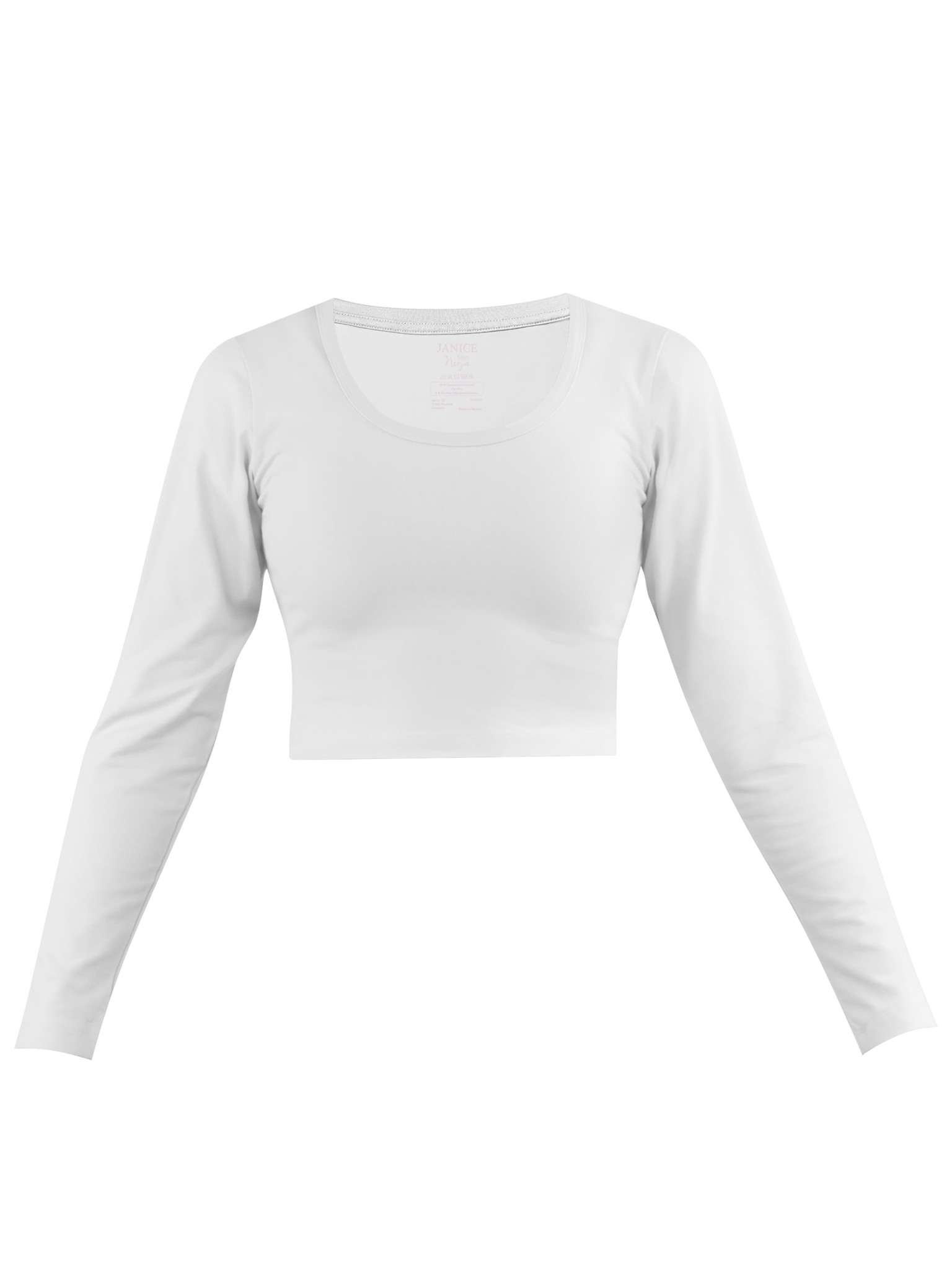 Bild von Damen crop Langarmshirt „Nerja“ Weiß
