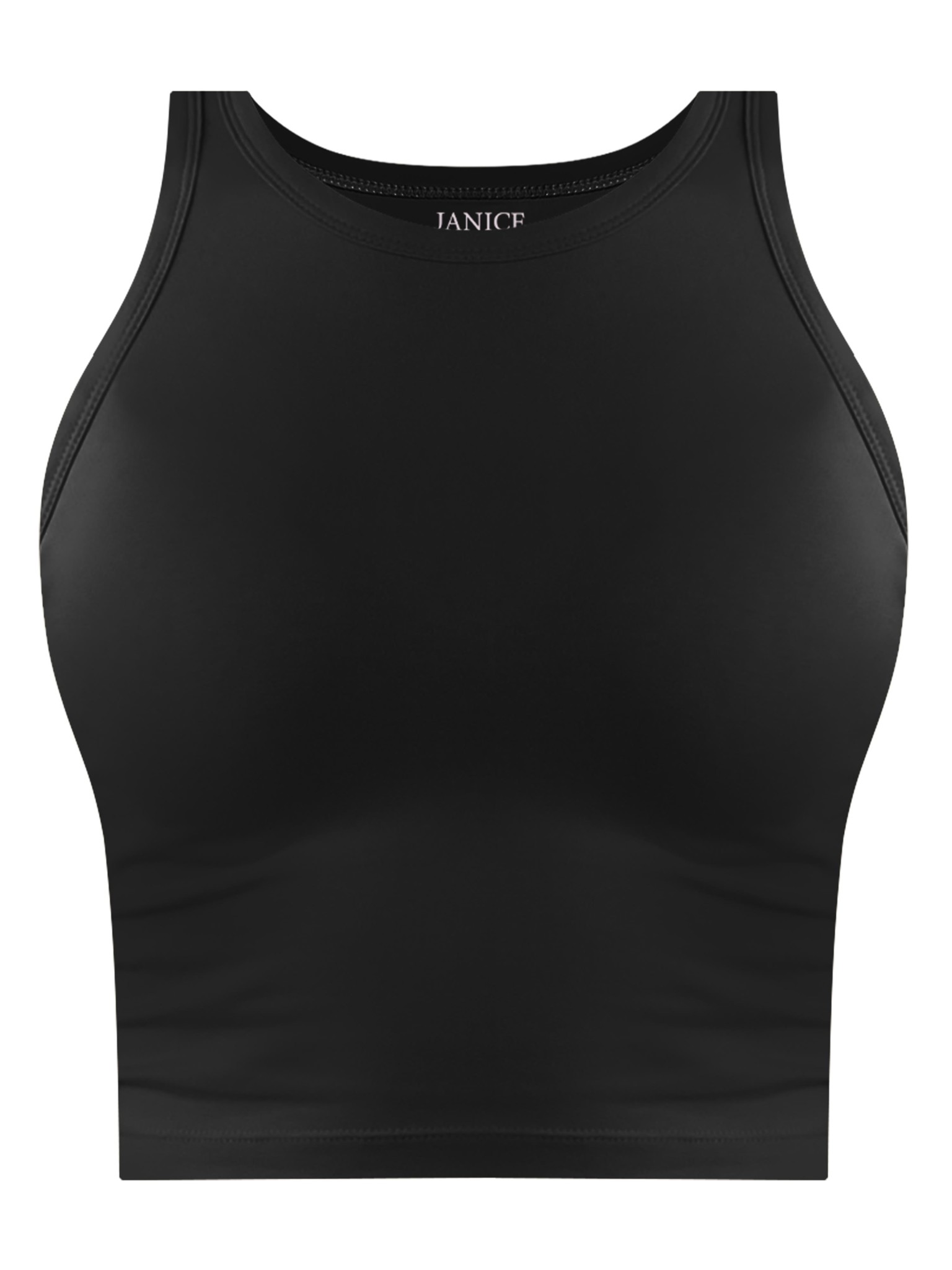 Bild von Damen crop Top hochgeschlossen „Niah“ Schwarz