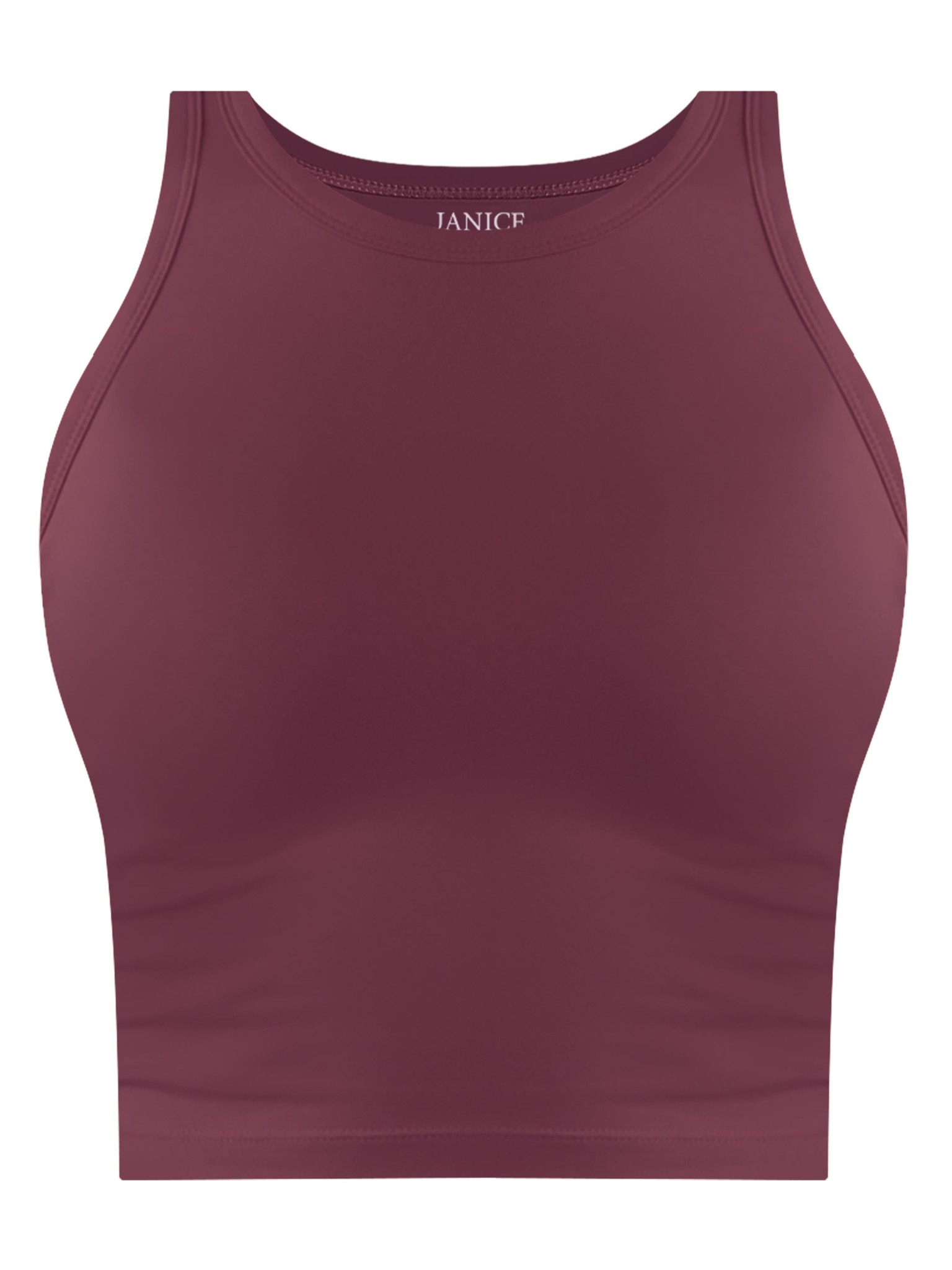 Bild von Damen crop Top hochgeschlossen „Niah“ Burgund