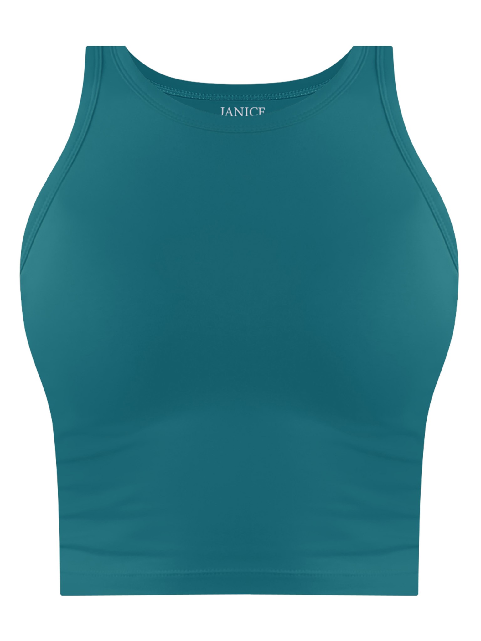 Bild von Damen crop Top hochgeschlossen „Niah“ Petrol