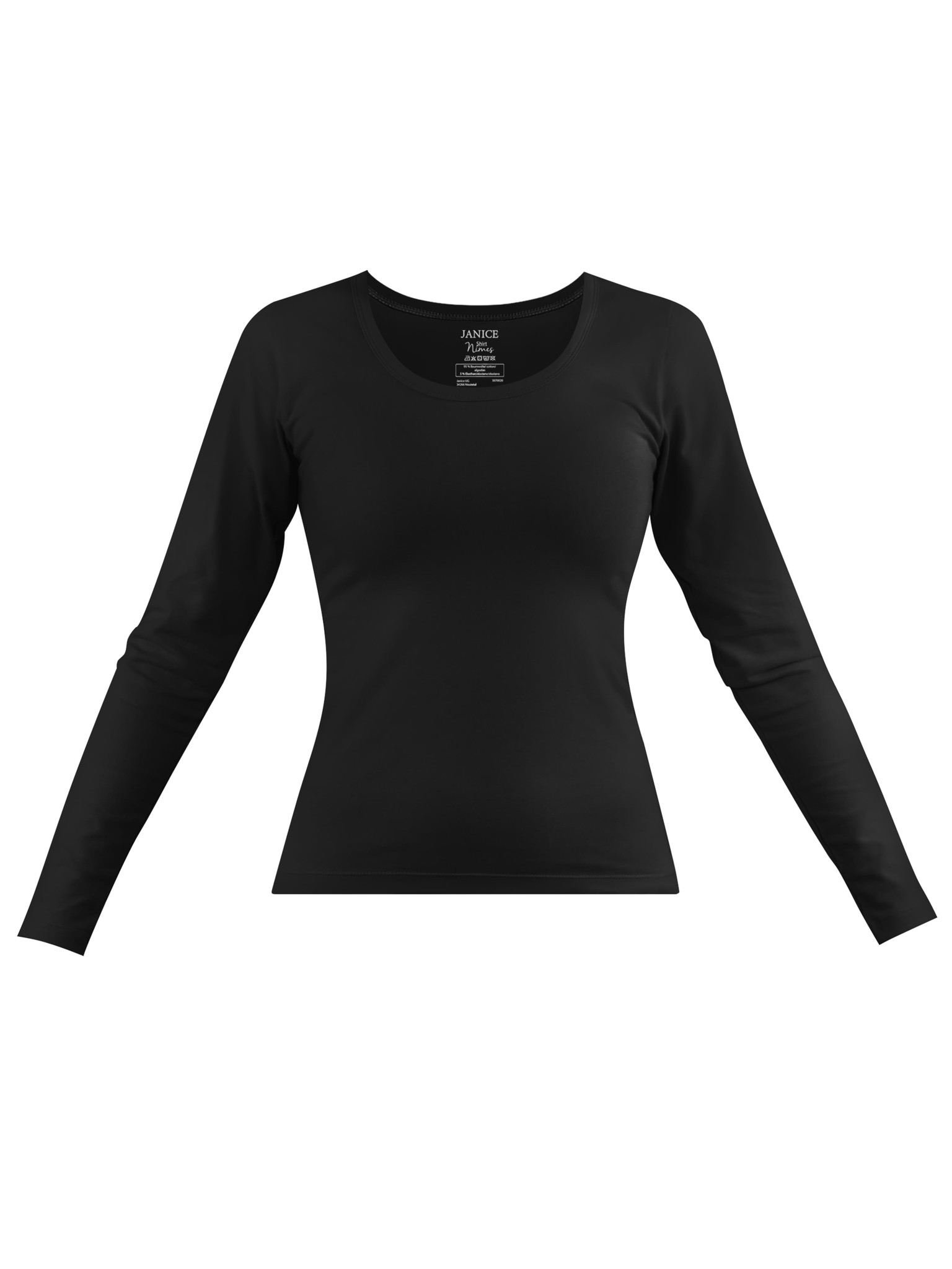 Bild von Damen Langarmshirt „Nimes“ Schwarz