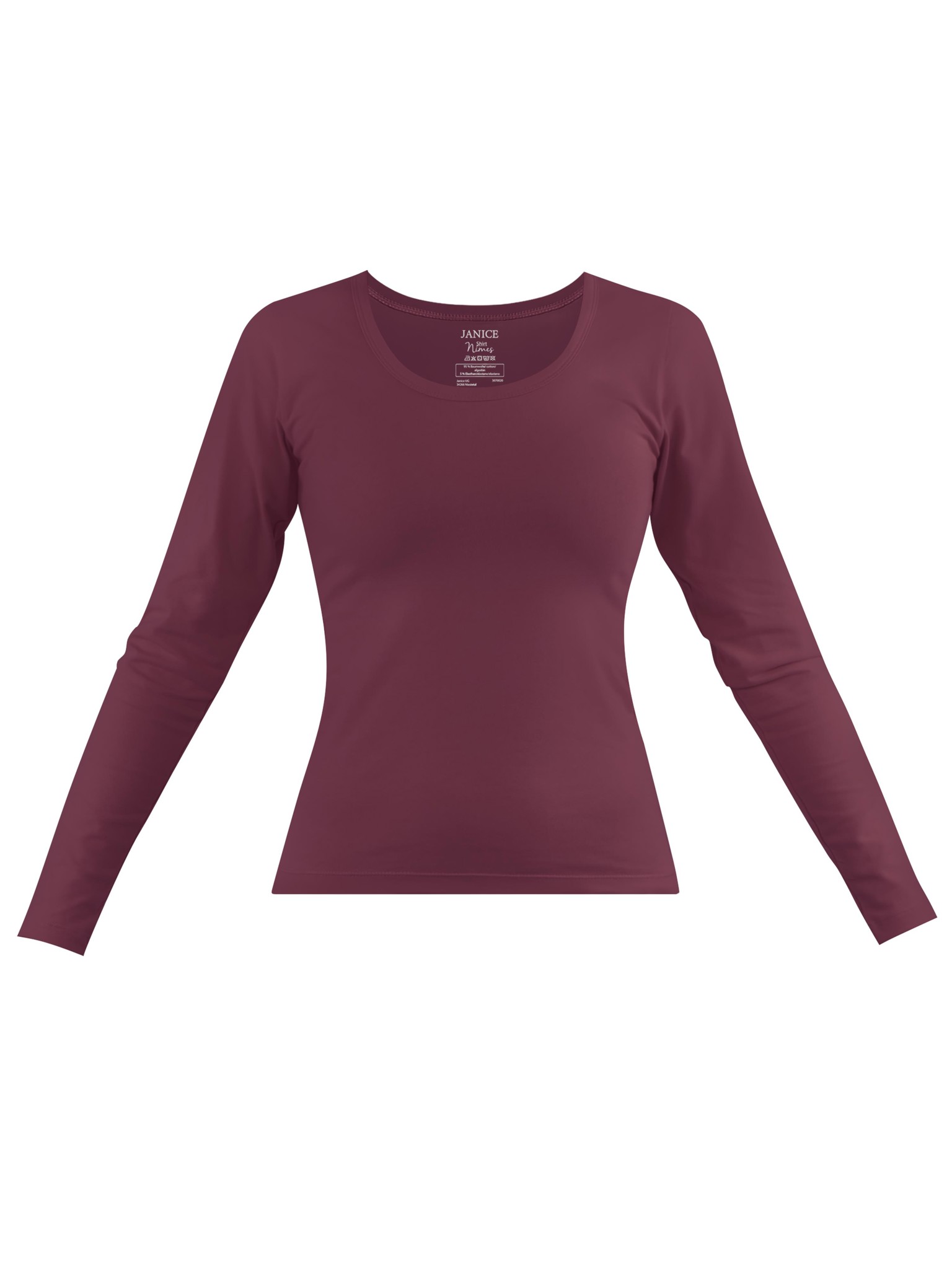 Bild von Damen Langarmshirt „Nimes“ Burgund