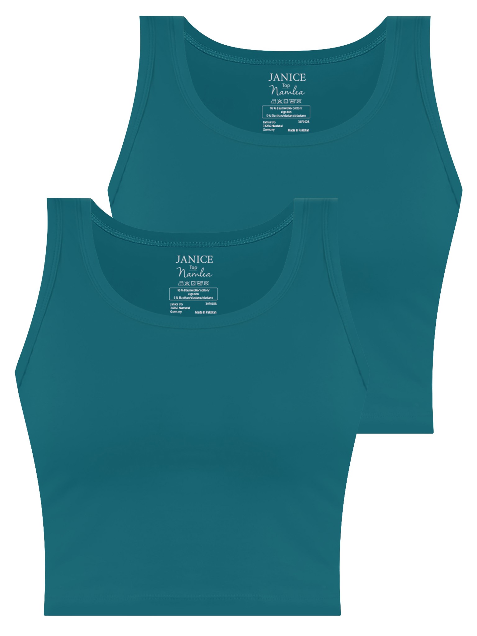 Bild von 2 x Damen crop Top „Namlea“ Petrol