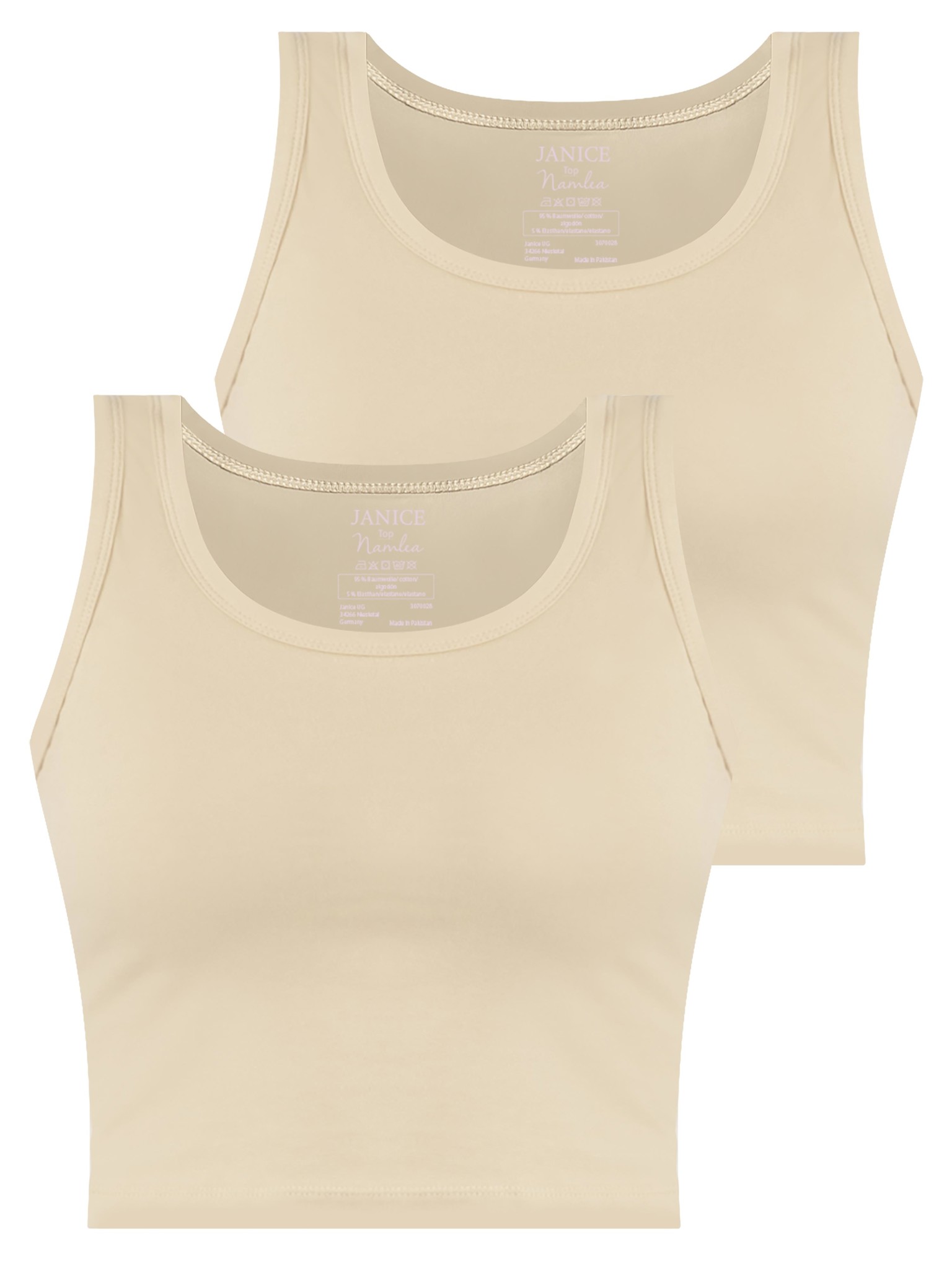 Bild von 2 x Damen crop Top „Namlea“ Beige