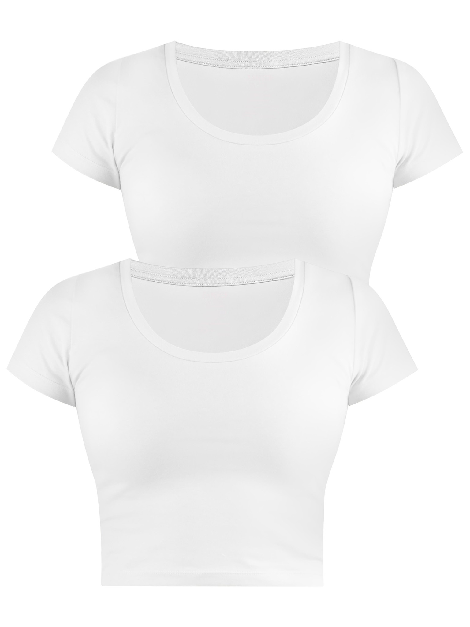 Bild von 2 x Damen crop T-Shirt „Nantes“ Weiß