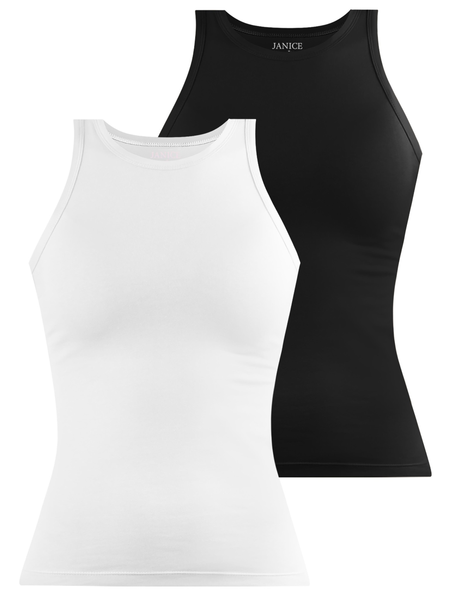 Bild von 2 x Damen Top hochgeschlossen „Nauta“ Schwarz/Weiß