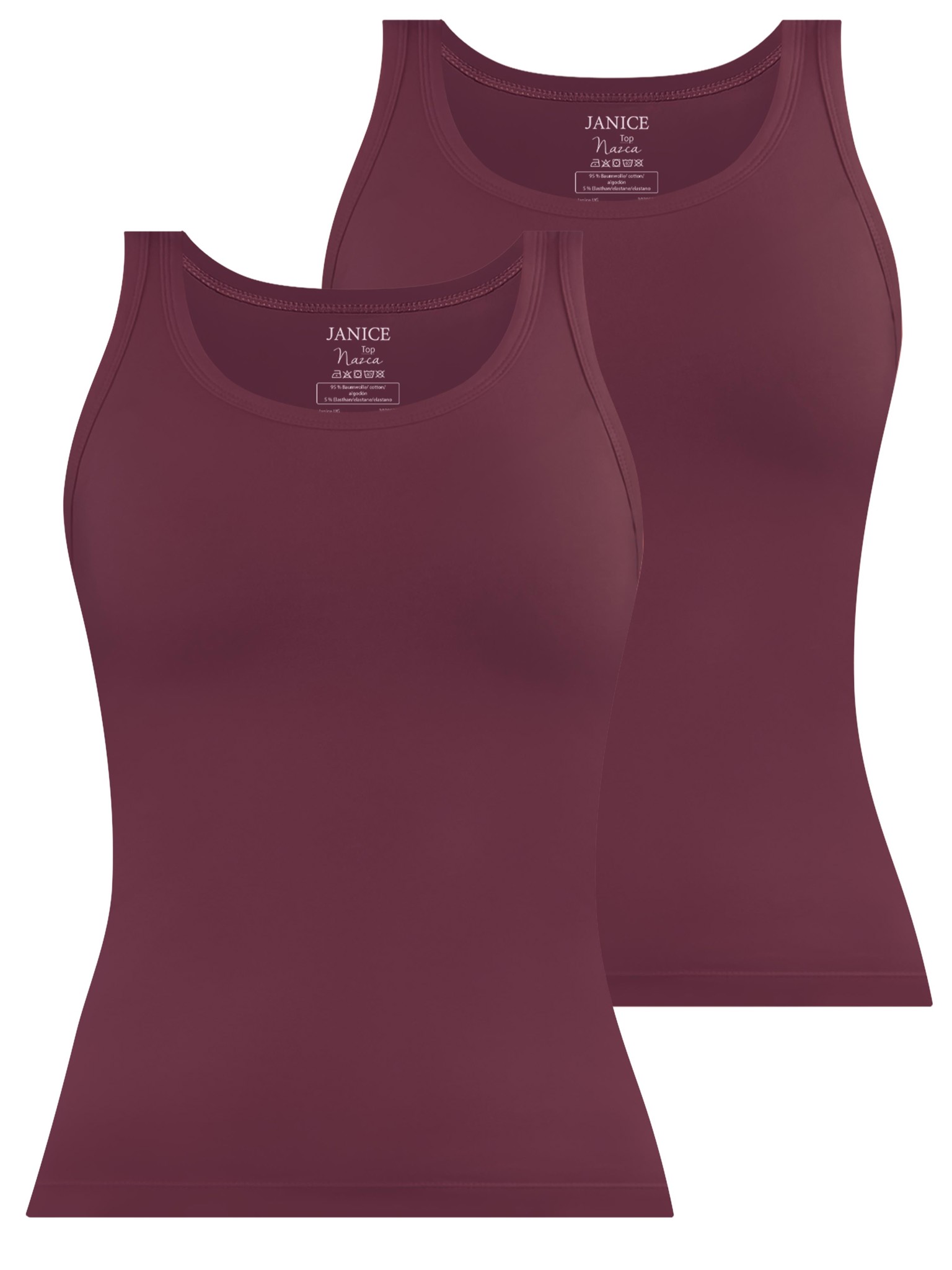 Bild von 2 x Damen Top „Nazca“ Burgund