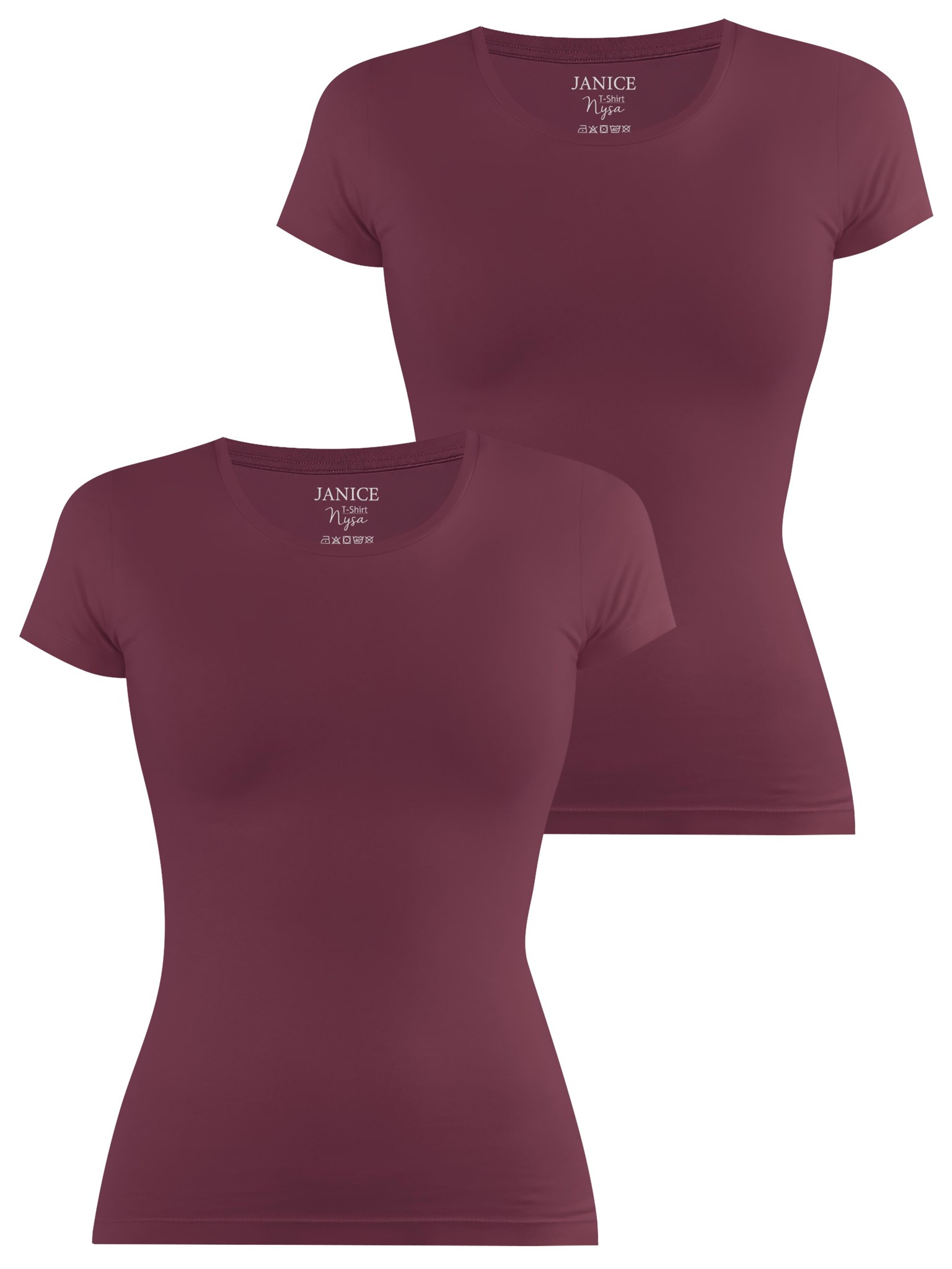 Bild von 2 x Damen T-Shirt „Nysa“ Burgund