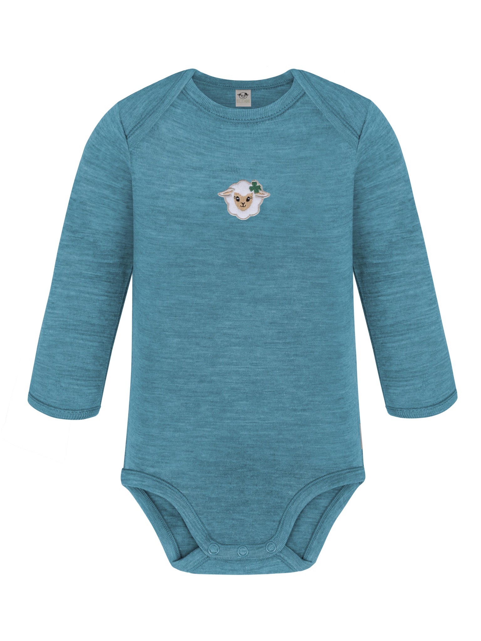 Bild von Baby Merino Body Langarm „Auckland" Blau