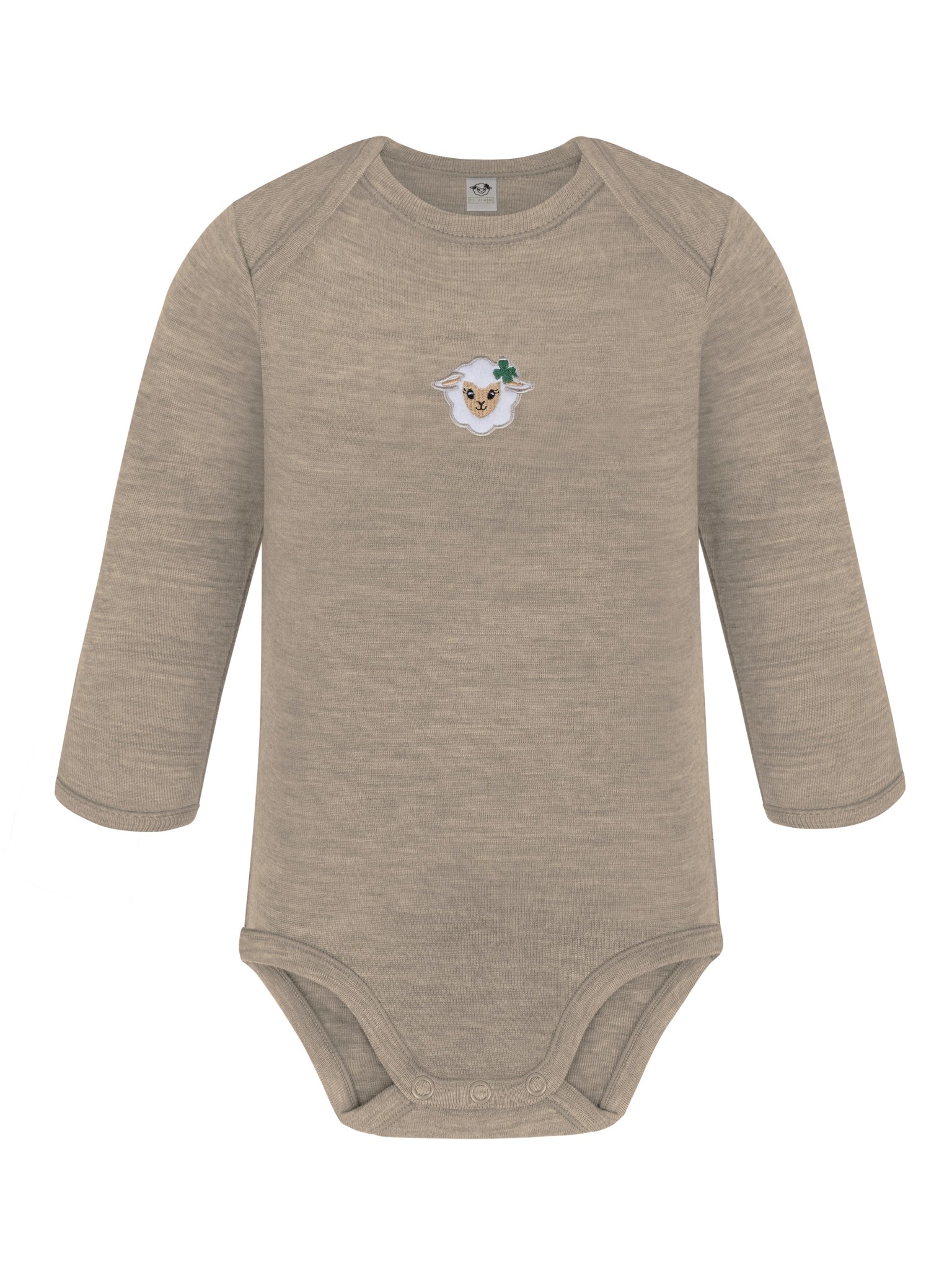 Bild von Baby Merino Body Langarm „Auckland" Beige
