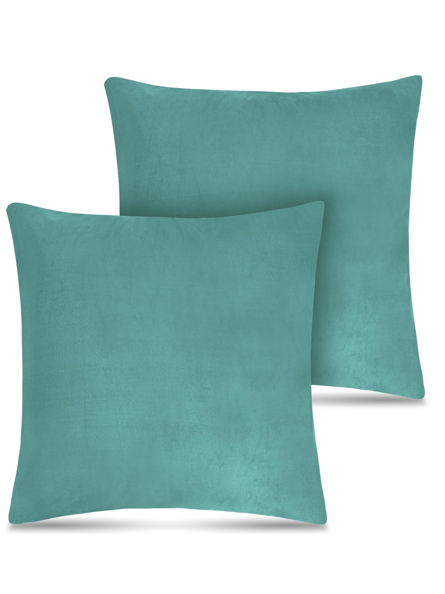 Bild von 2 Flanell Kissenbezüge + Füllungen 60x60 cm Blau