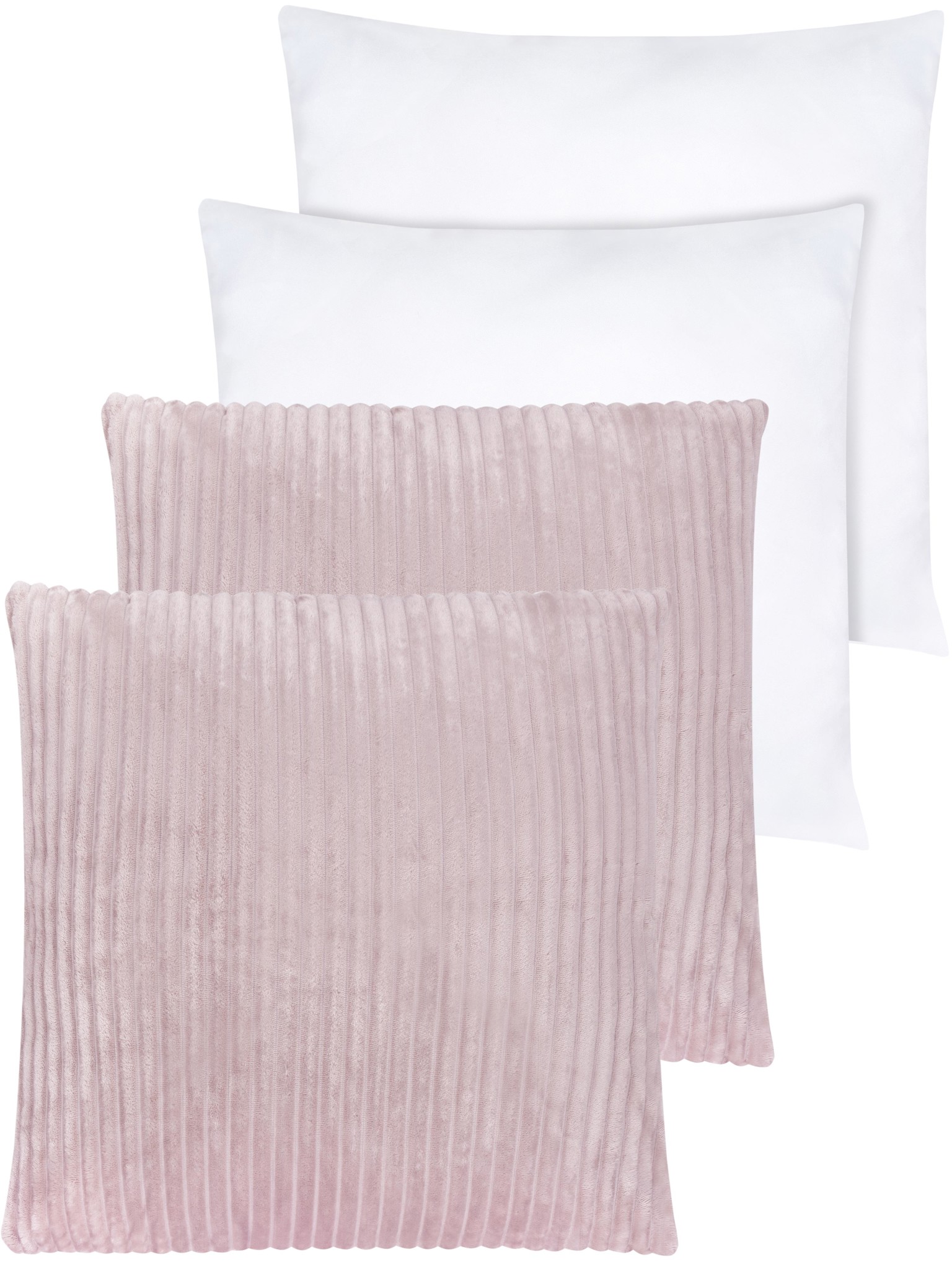 Bild von 2 x Couchkissen 45x45 cm mit Füllung Rosa