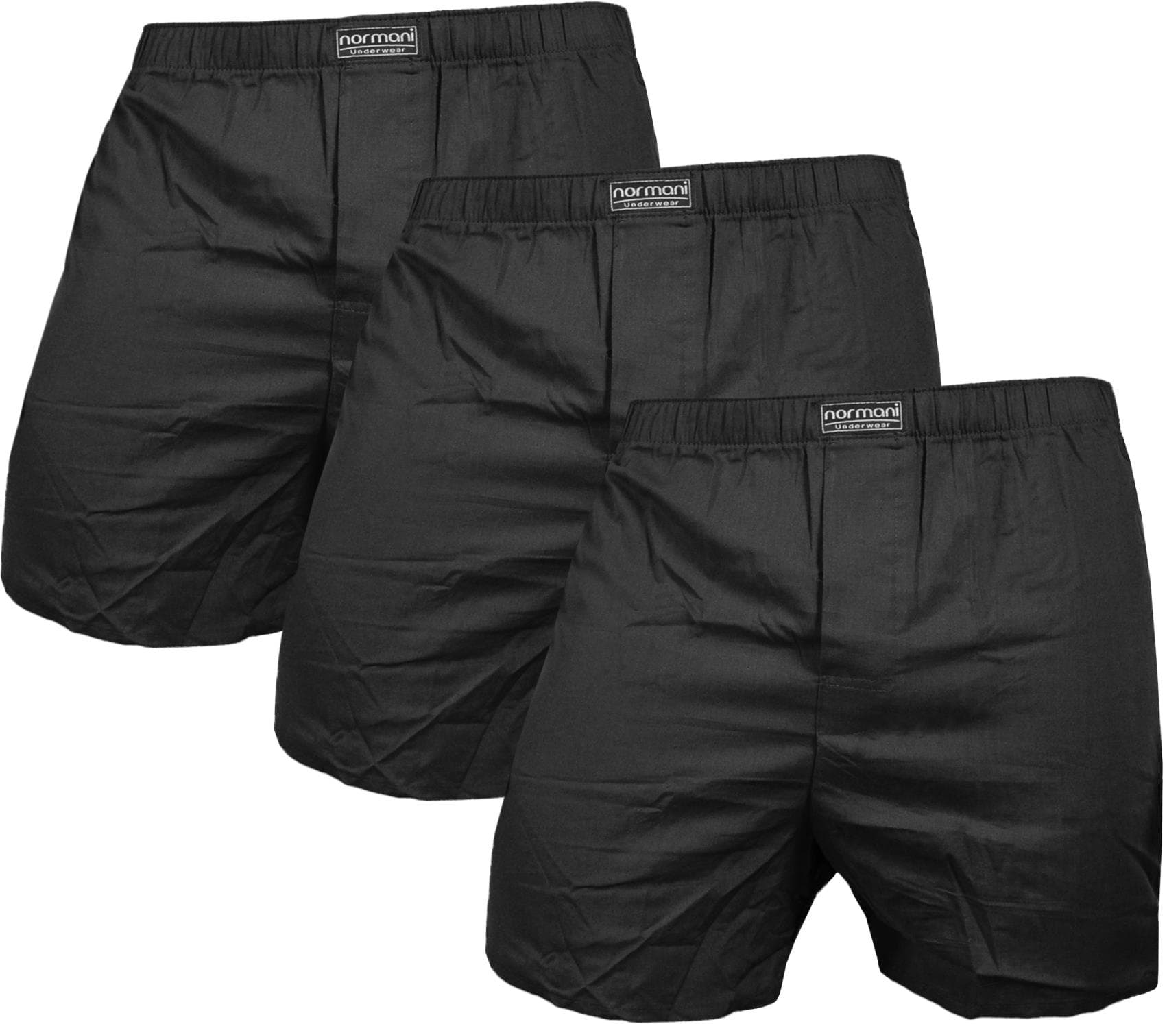 Bild von 3 Stück Herren Web Boxershorts Schwarz