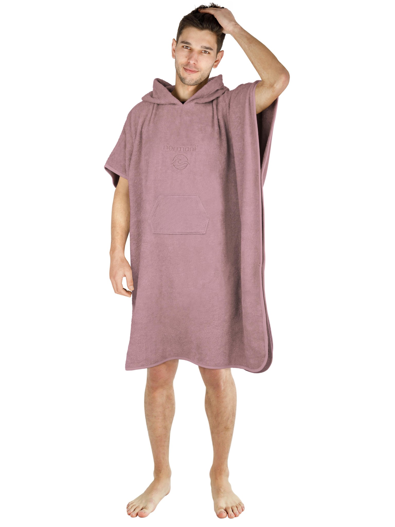 Bild von Badeponcho aus Bio-Baumwolle „Sitra“ Rosa