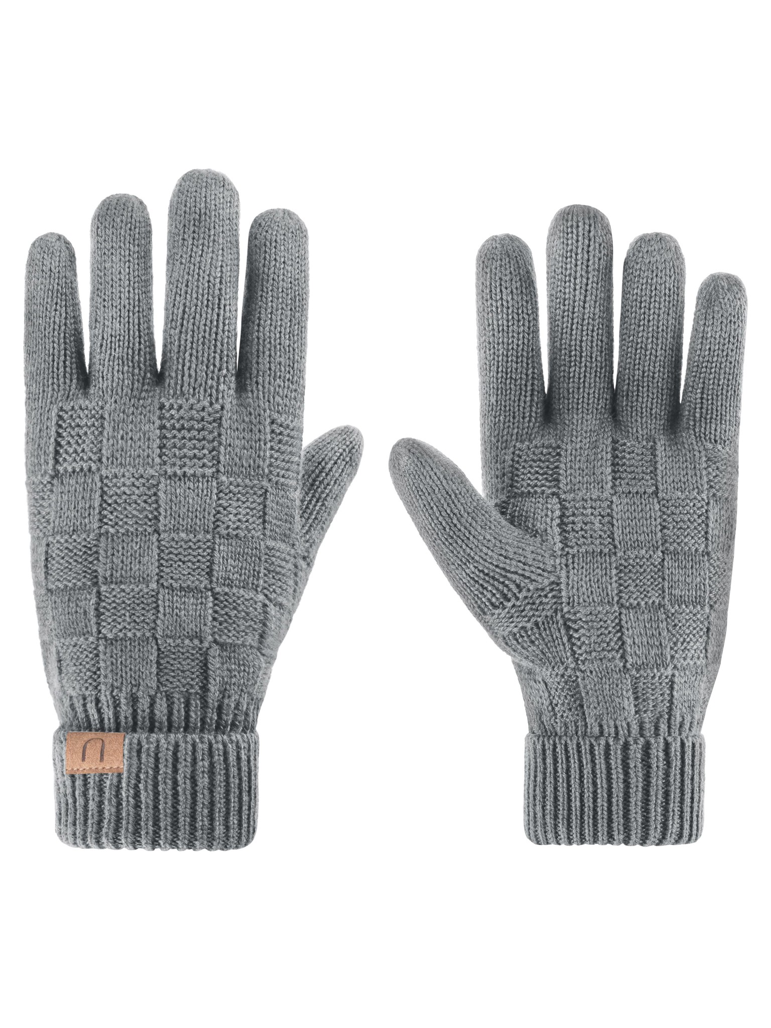 Bild von Merino Handschuhe mit Design passend zum Yuma Set Grau