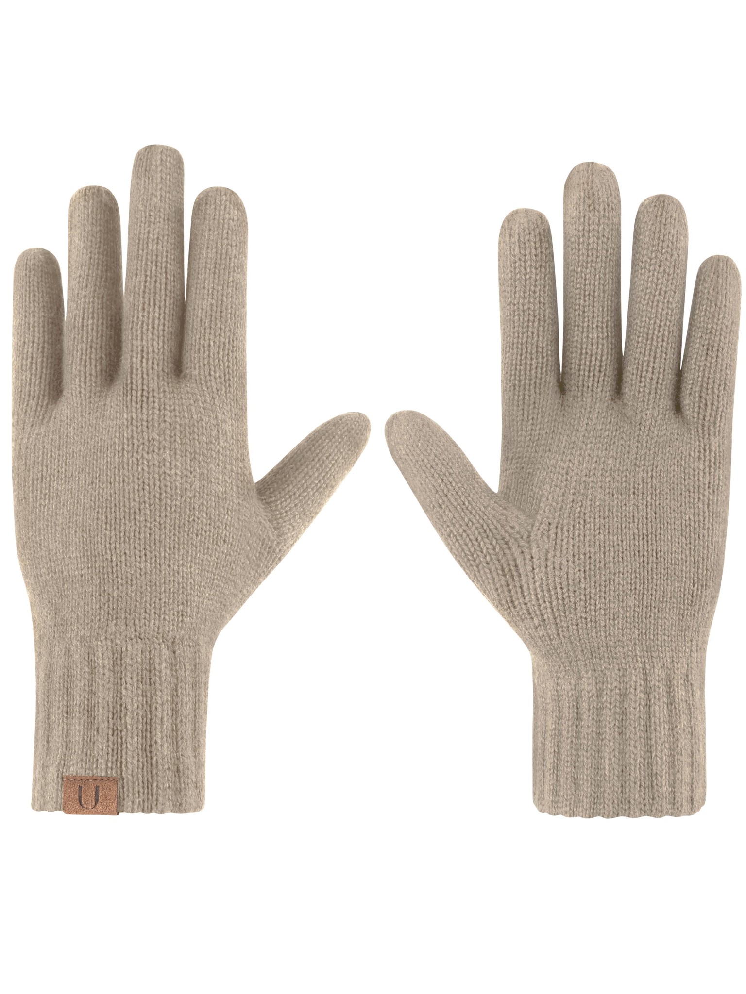 Bild von Merino Handschuhe Glattgestrickt Beige