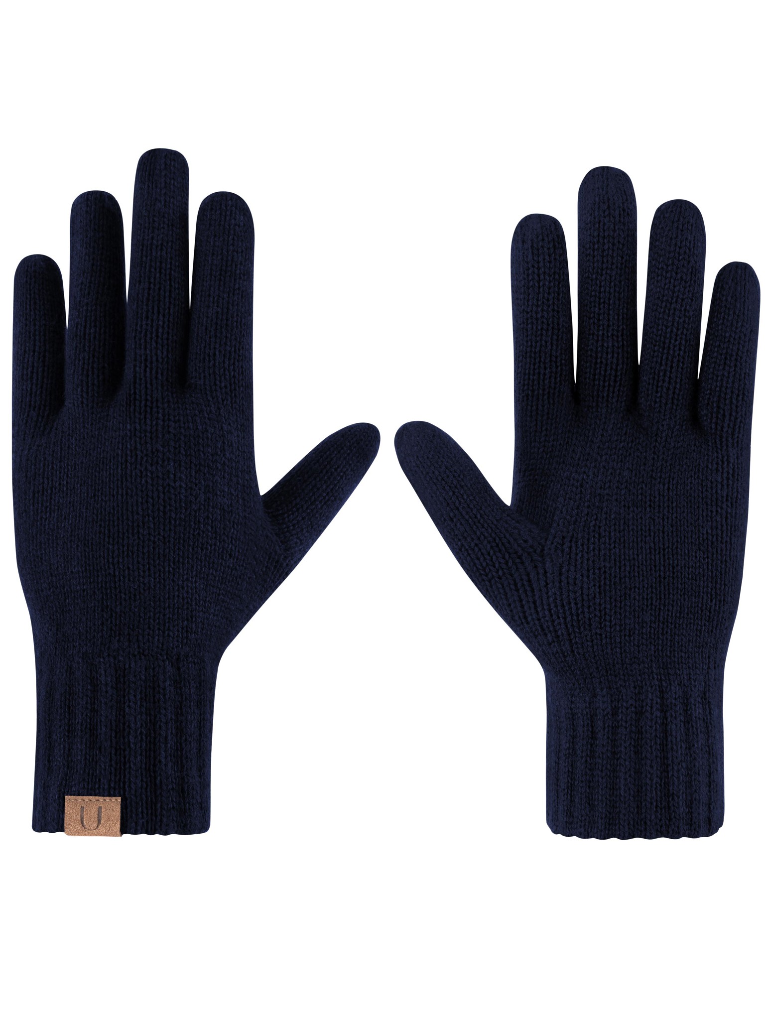 Bild von Merino Handschuhe Glattgestrickt Navy
