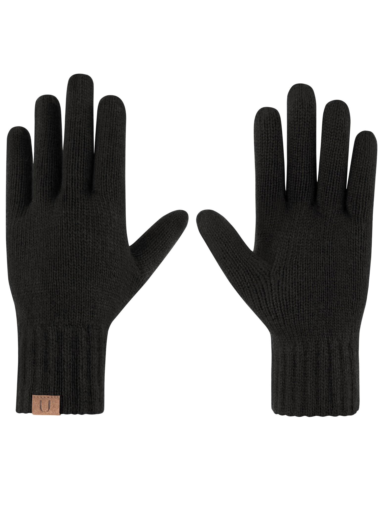 Bild von Merino Handschuhe Glattgestrickt Anthrazit