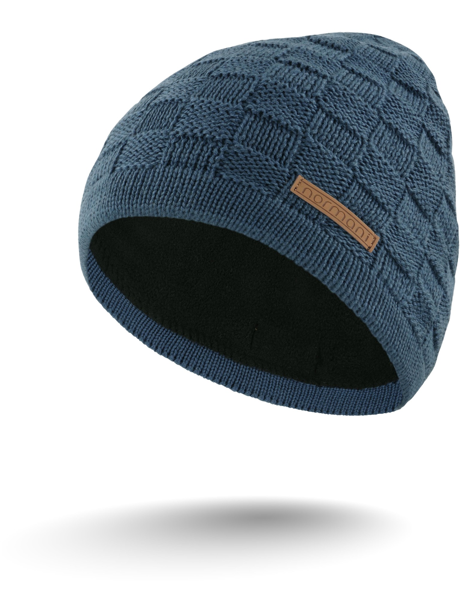 Bild von Merinowoll-Mütze „Yuma“ mit Design Marine