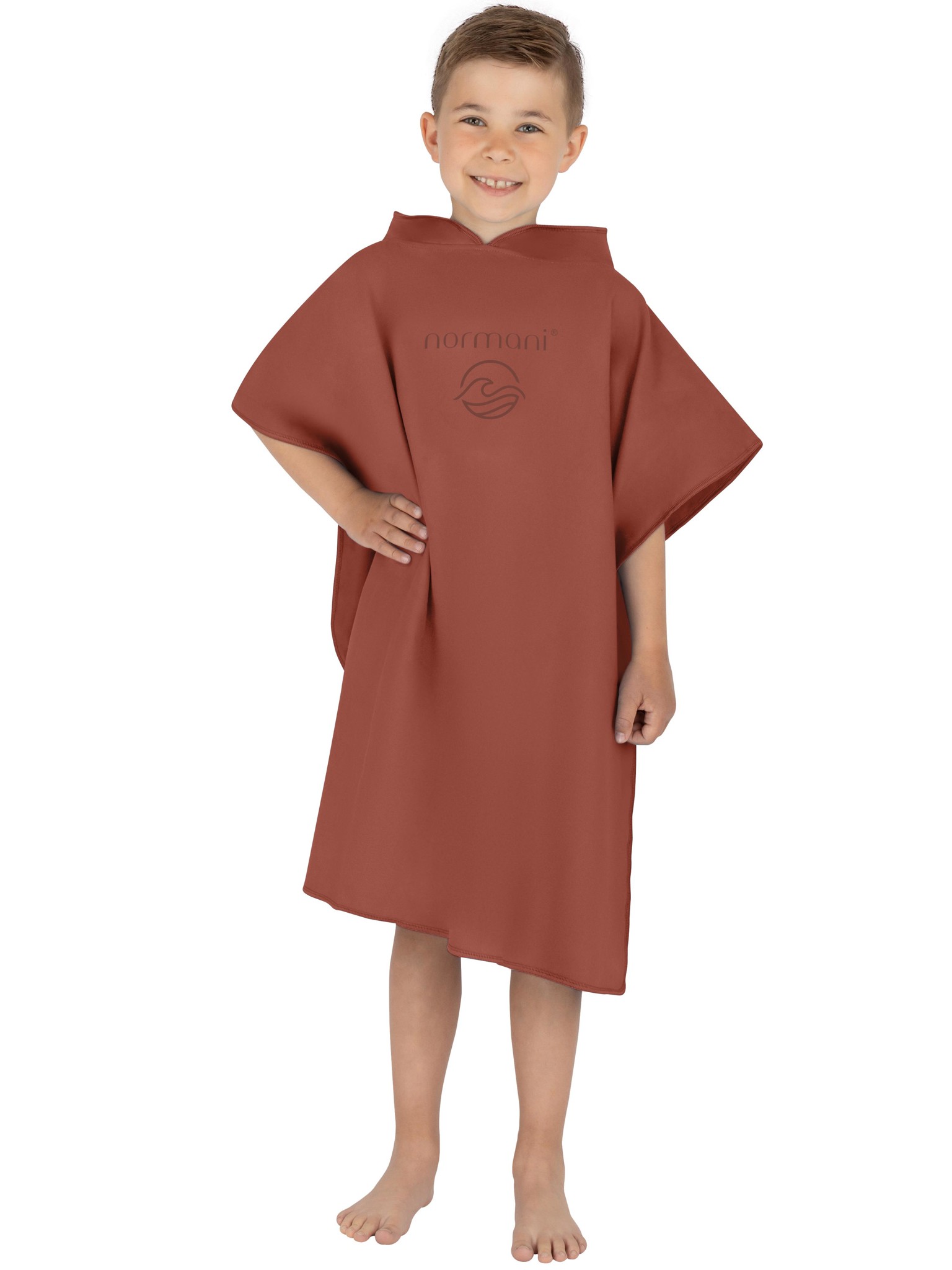 Bild von Kinder Badeponcho aus Mikrofaser „Manati“ Rot