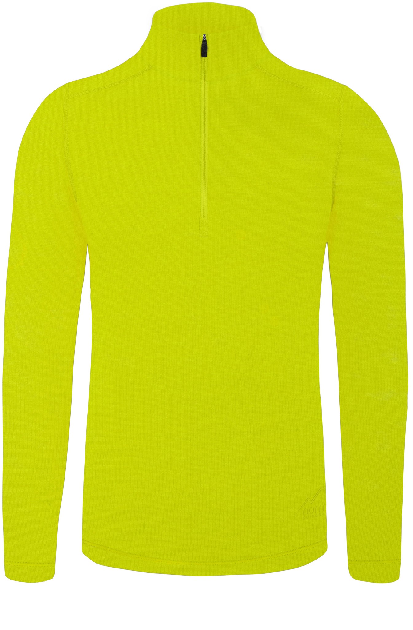 Bild von Herren Merino Langarm mit 1/4 Zipper „Canberra“ Gelb