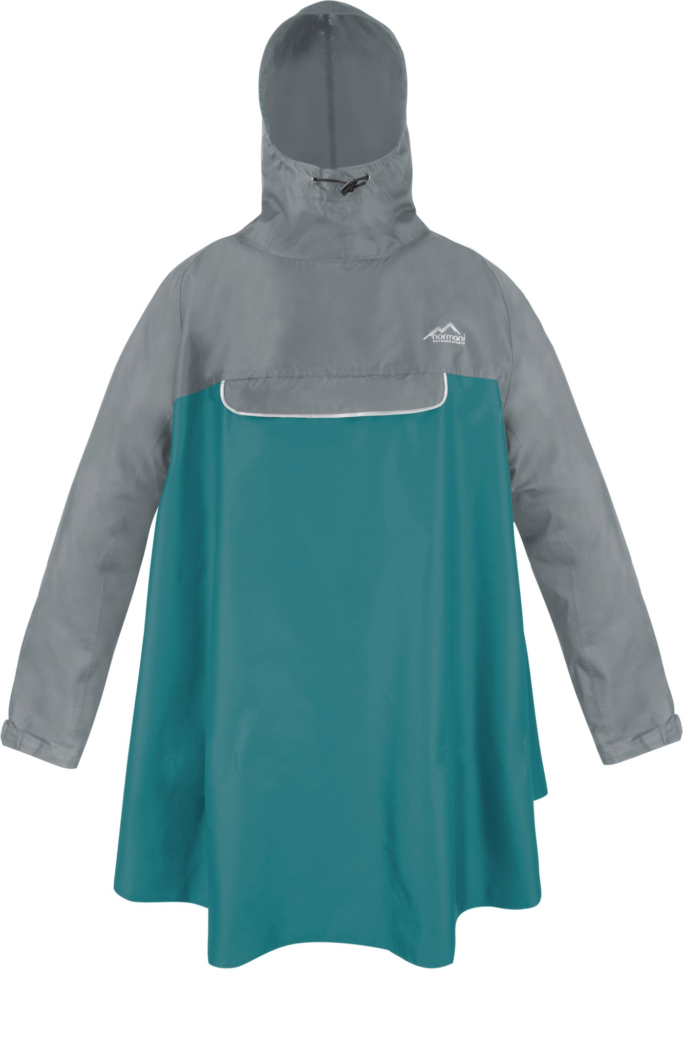 Bild von Regenponcho „Kauai“ Grau/Petrol