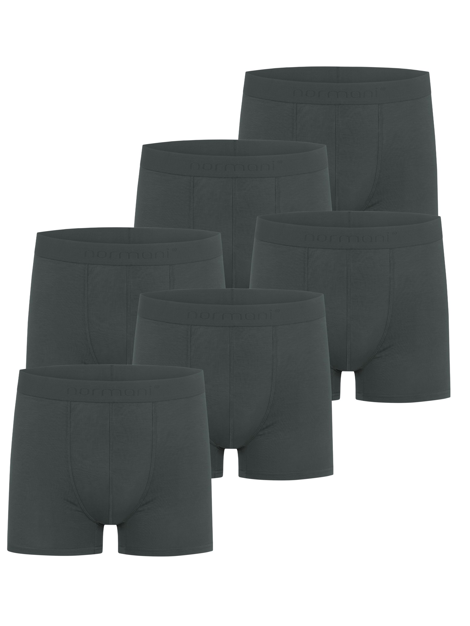 Bild von 6 Herren Boxershorts aus Bambus-Viskose „Cubao“ Anthrazit