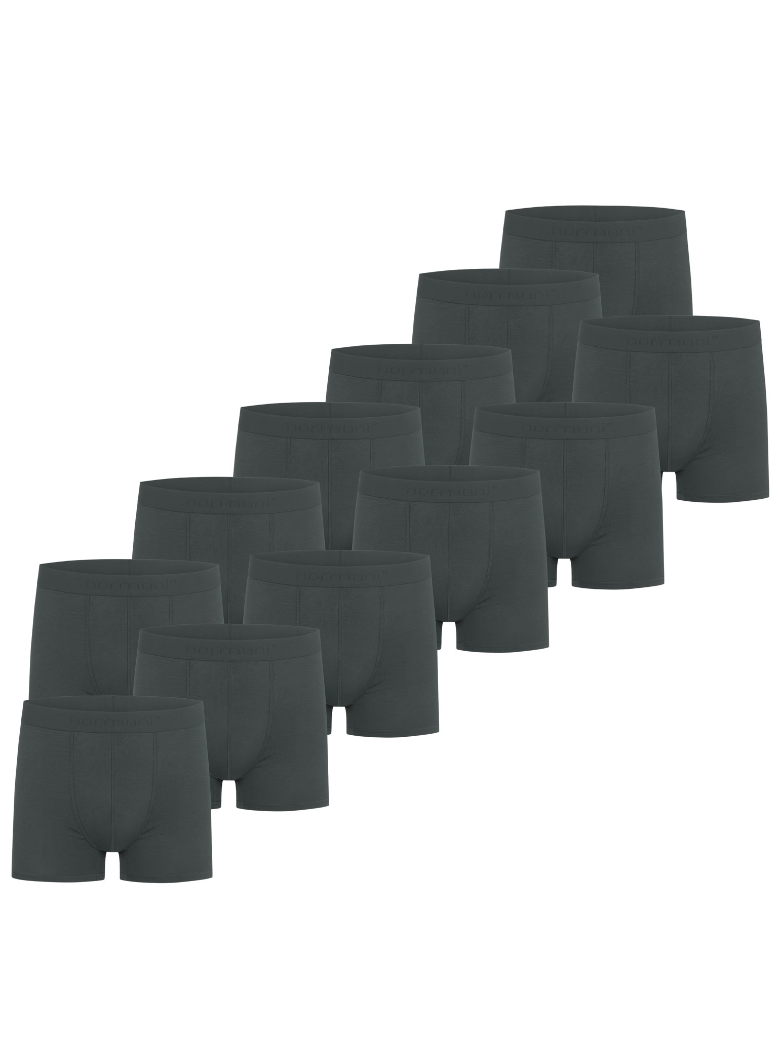 Bild von 12 Herren Bambus-Boxershorts Anthrazit