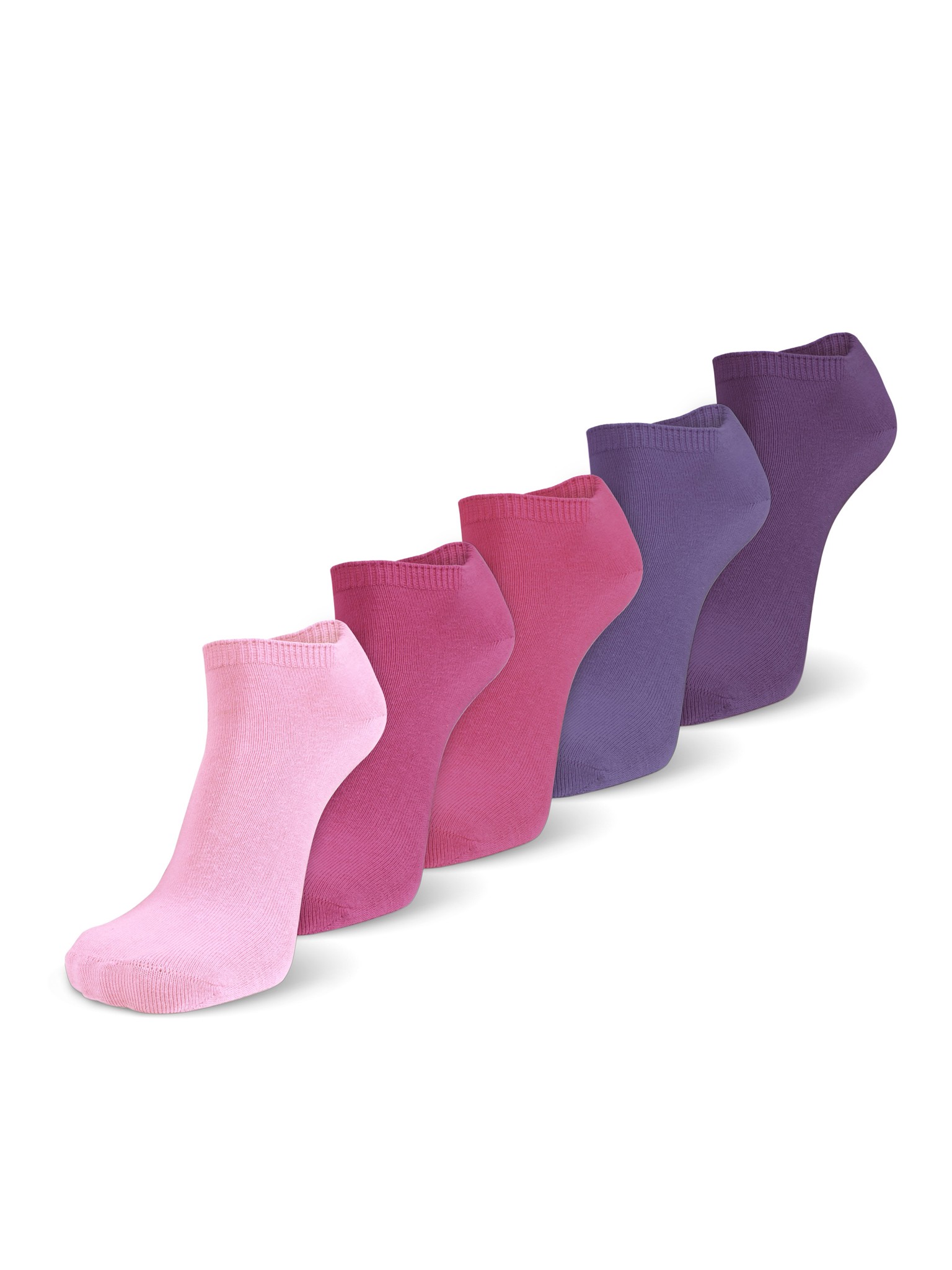 Bild von 15 Paar „American“ Sneakersocken Hellrosa/Rosa/Pink/Lila/Violett