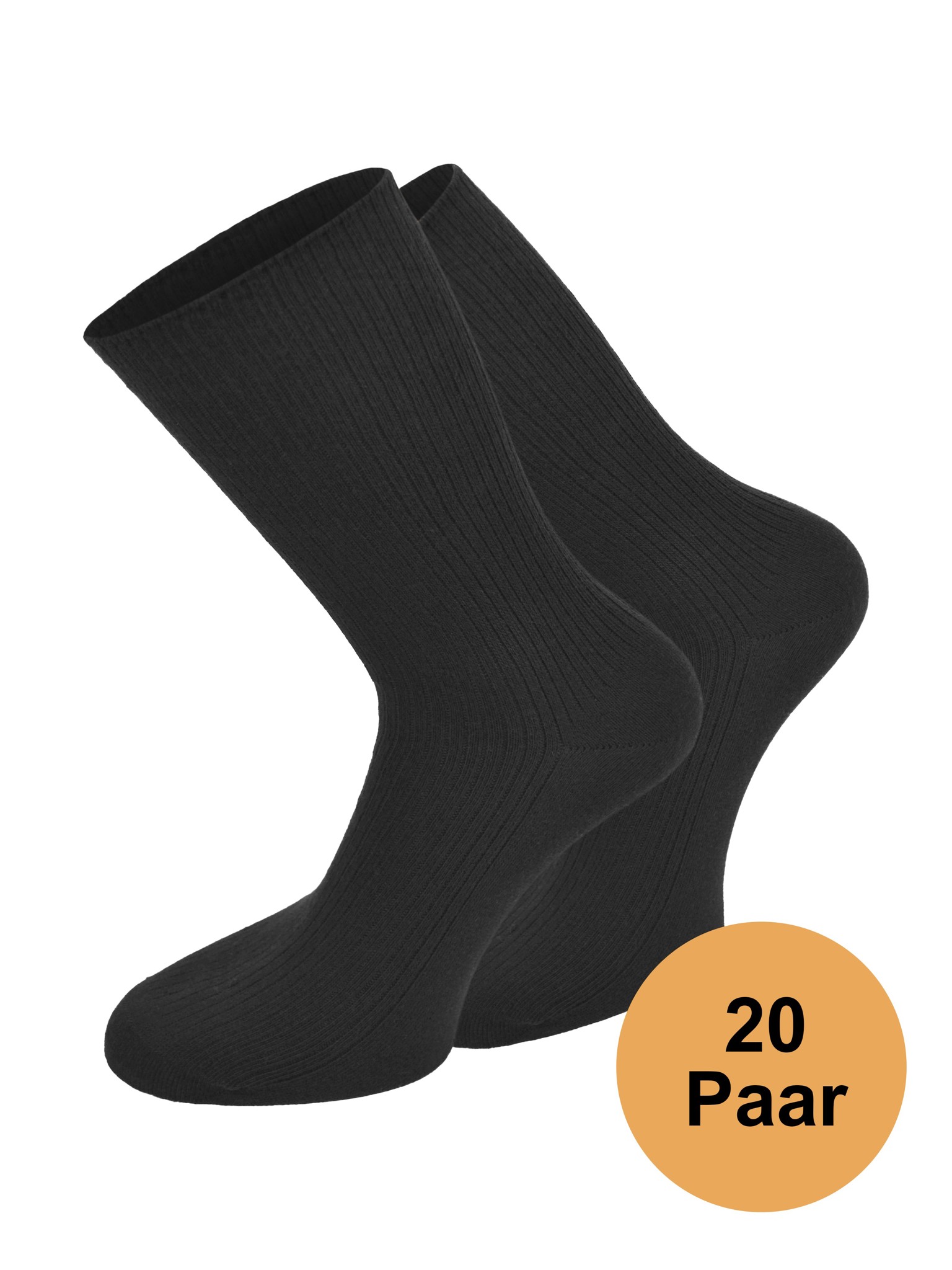 Bild von 20 Paar Socken Unisex Business Socks Baumwollsocken Berufssocken Schwarz
