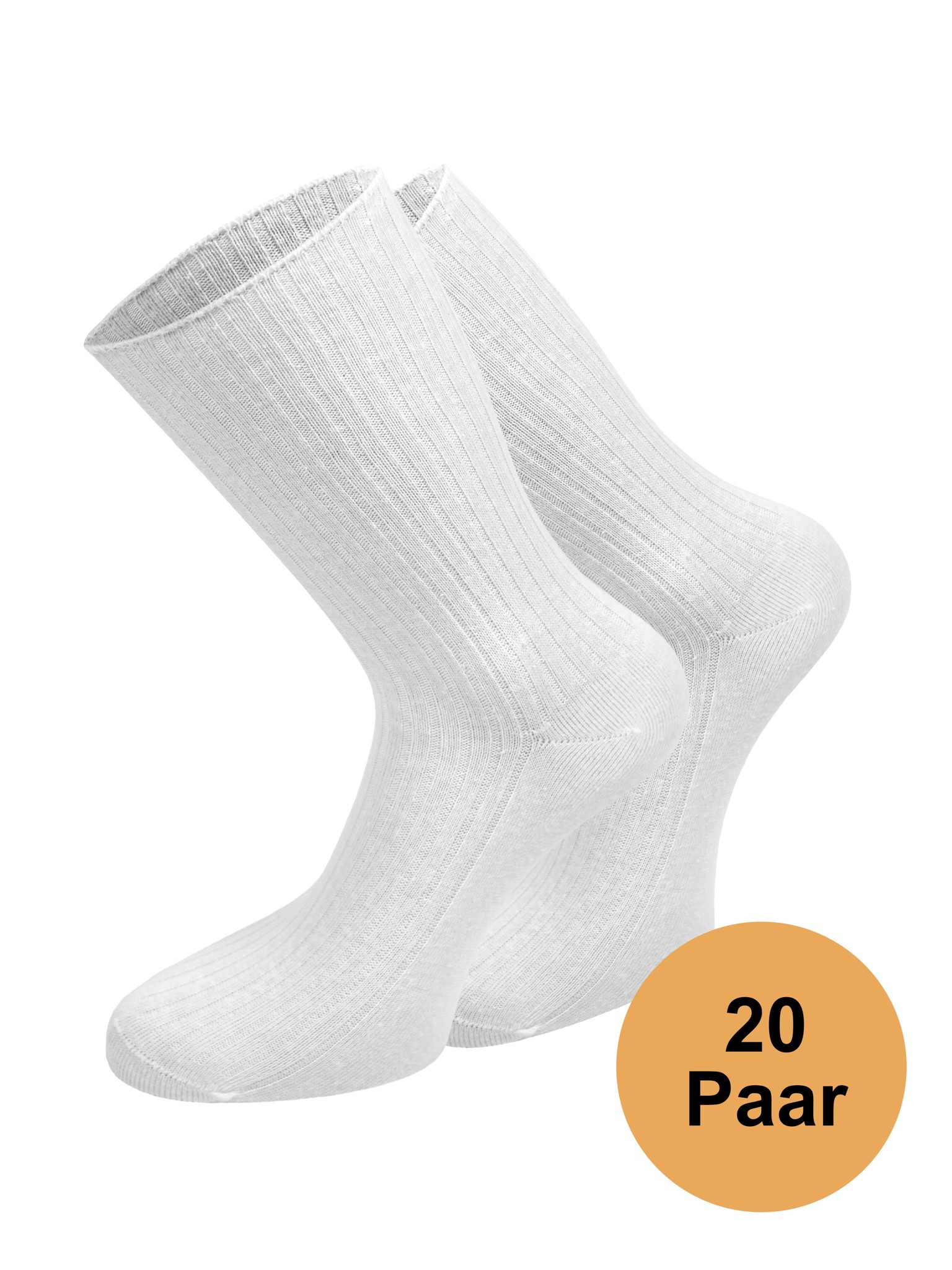 Bild von 20 Paar Socken Unisex Business Socks Baumwollsocken Berufssocken Weiß