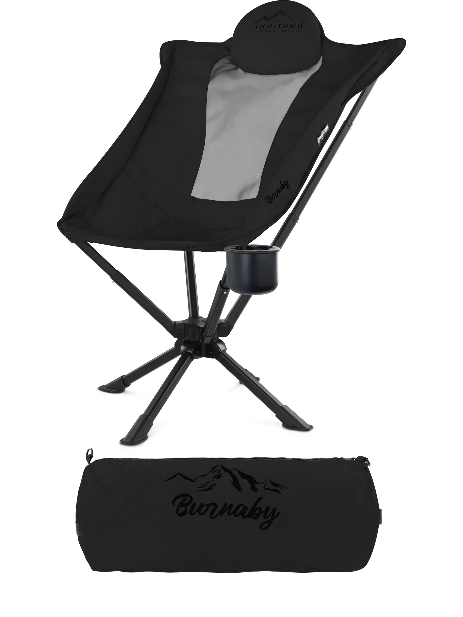 Bild von Campingstuhl mit Getränkehalter „Burnaby“ Schwarz