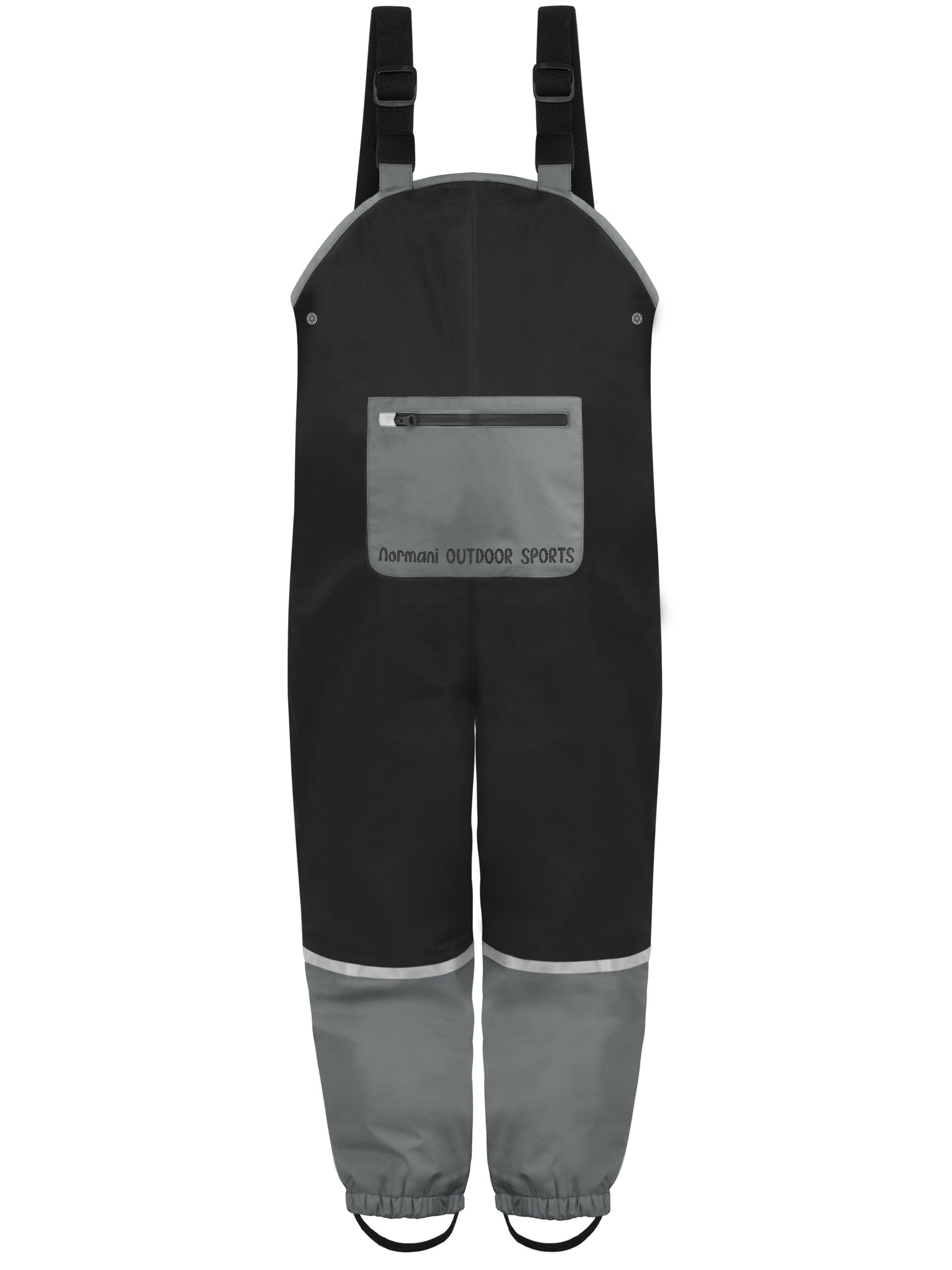 Bild von Kinder Regenhose mit Hosenträgern „Waller“ Schwarz