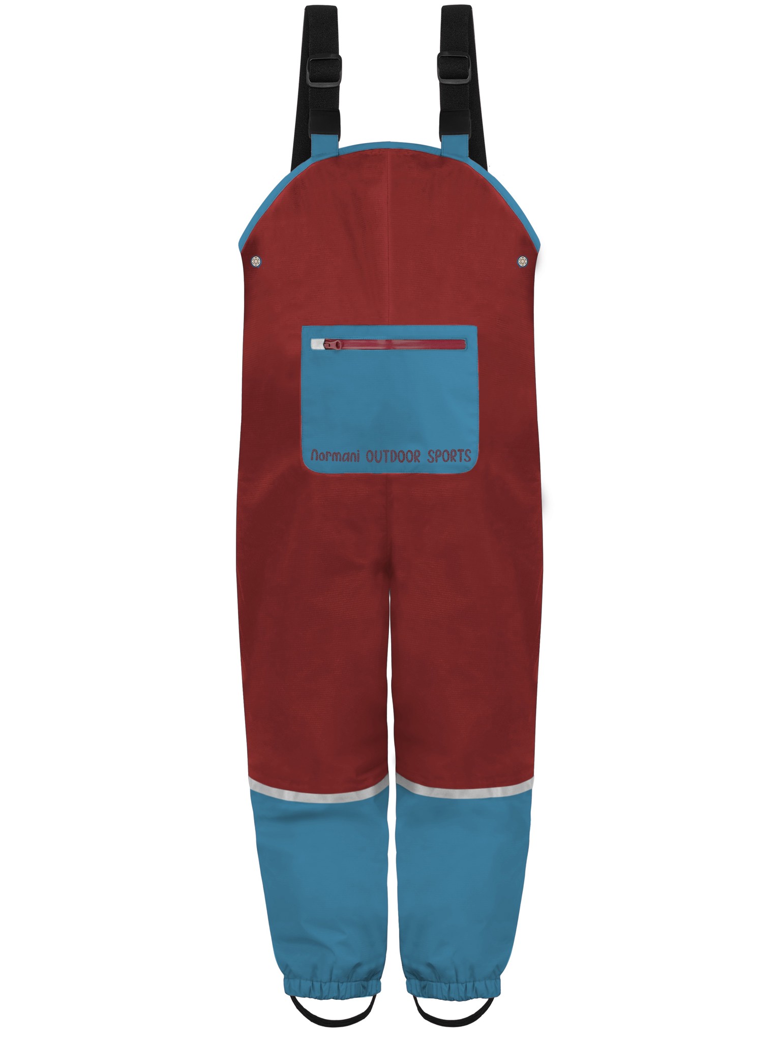 Bild von Kinder Regenhose mit Hosenträgern „Waller“ Rot