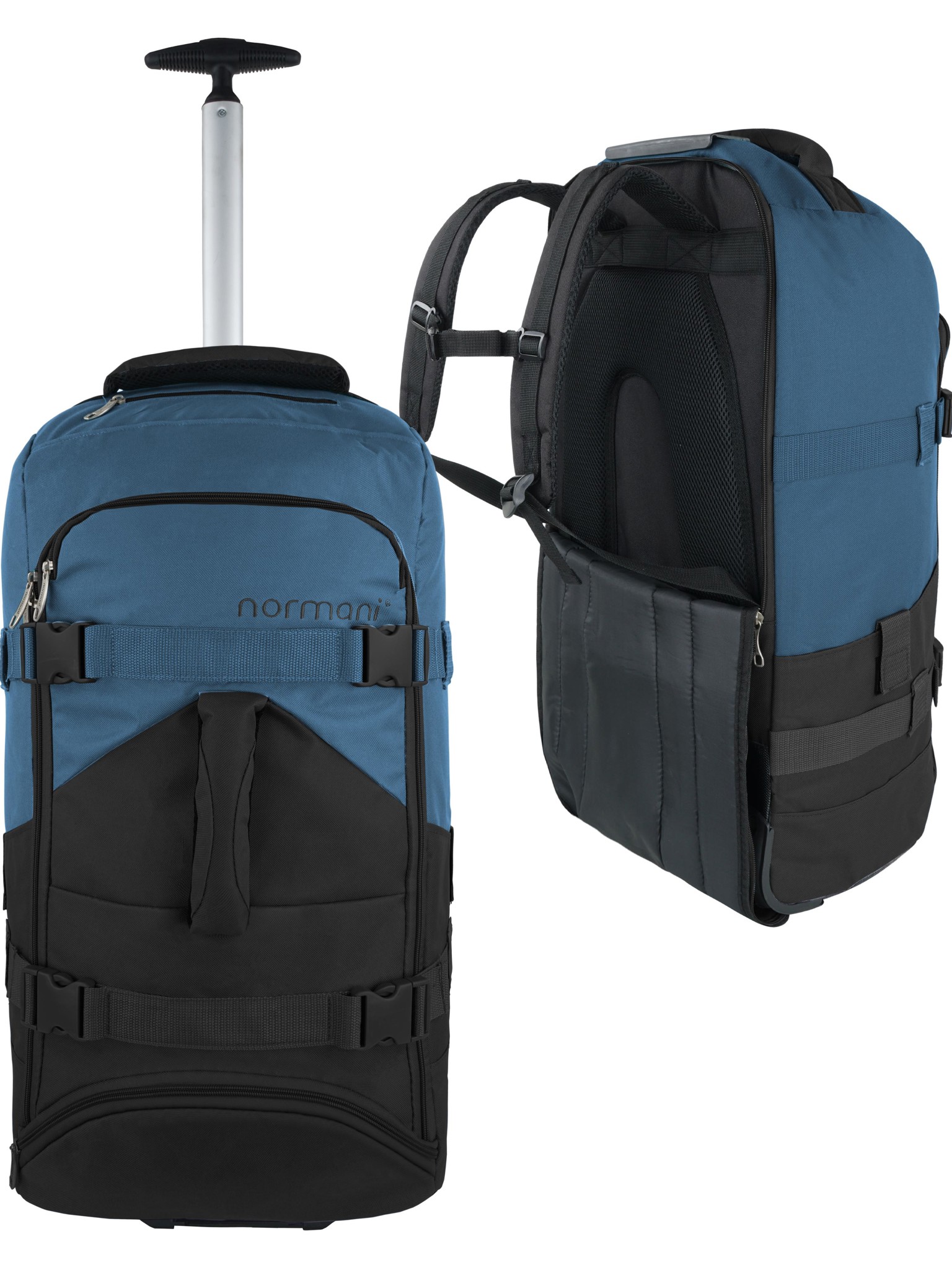 Bild von Reisetasche mit Rucksackfunktion „Melano“ 60 Liter Schwarz/Navy
