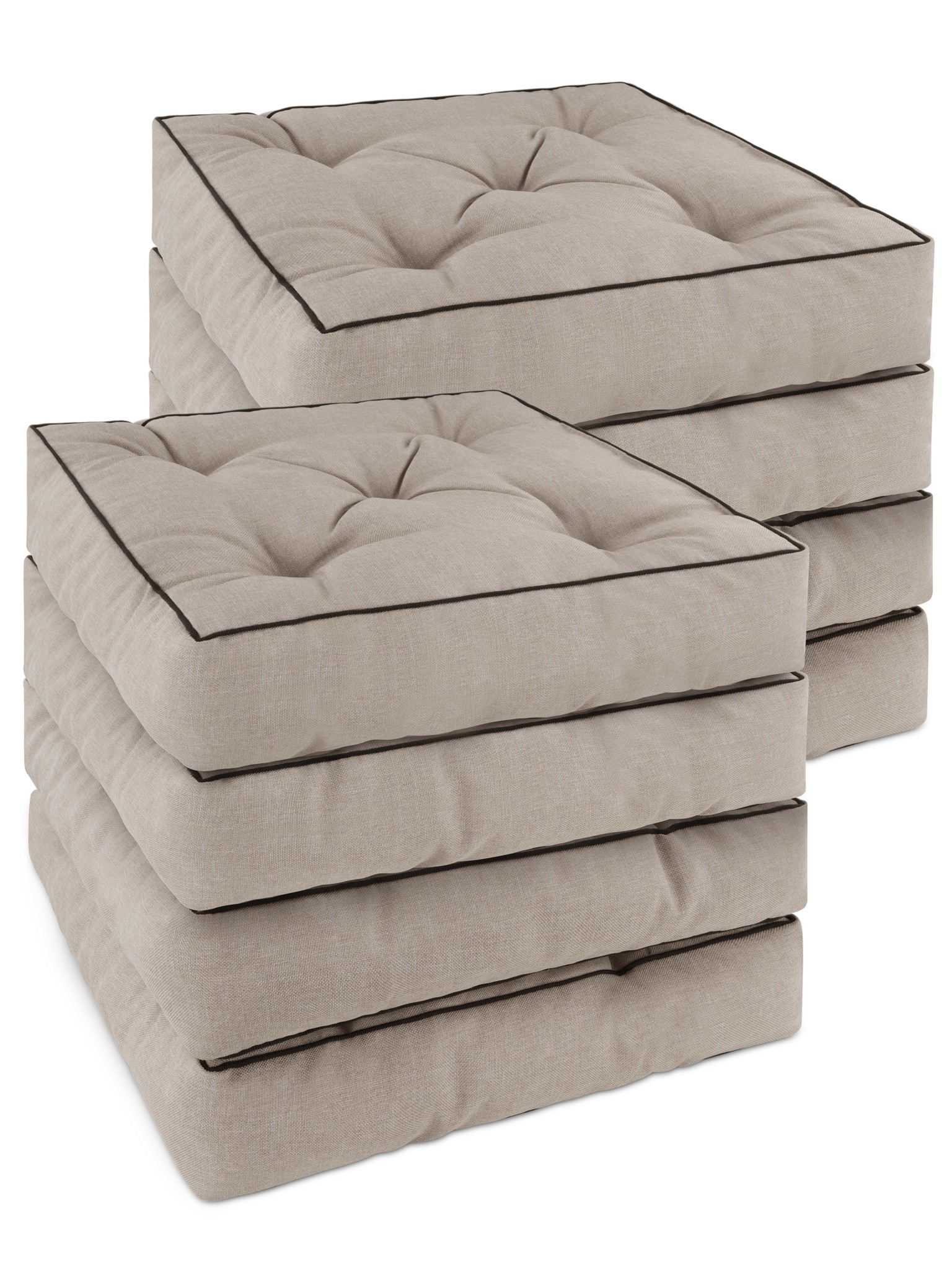 Bild von 8 Stuhlkissen 40x40 cm „Padua“ Beige