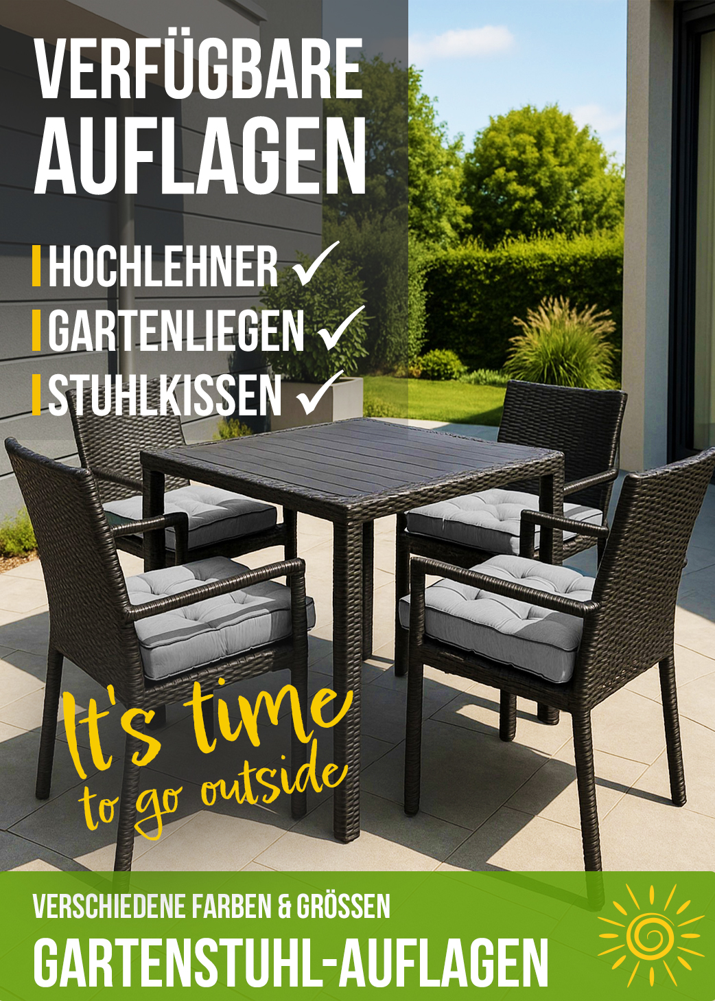 Gartenstuhl-Auflagen & Gartenliegen-Auflagen