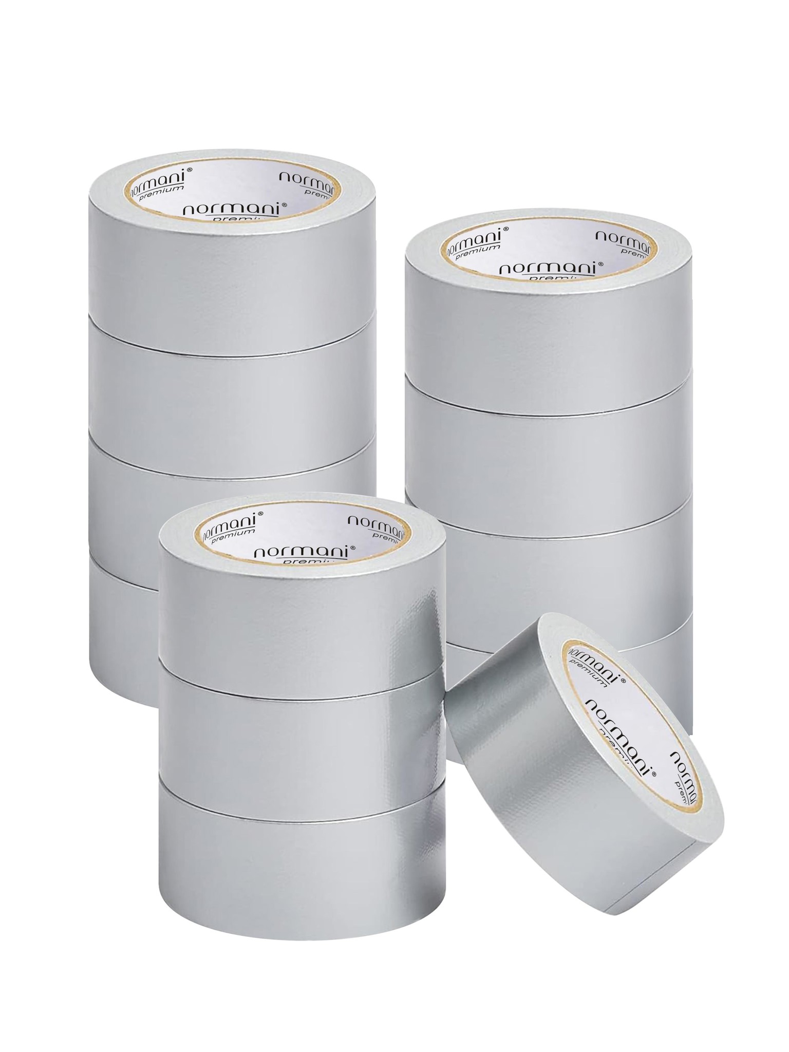 Bild von 2 Rollen Allzweck Panzerband Panzerklebeband 50mm x 54,8m x 190 Mic Silber