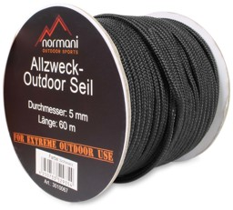 Bild von Allzweck-Outdoor-Seil „Chetwynd“ 5 mm x 60 m Schwarz