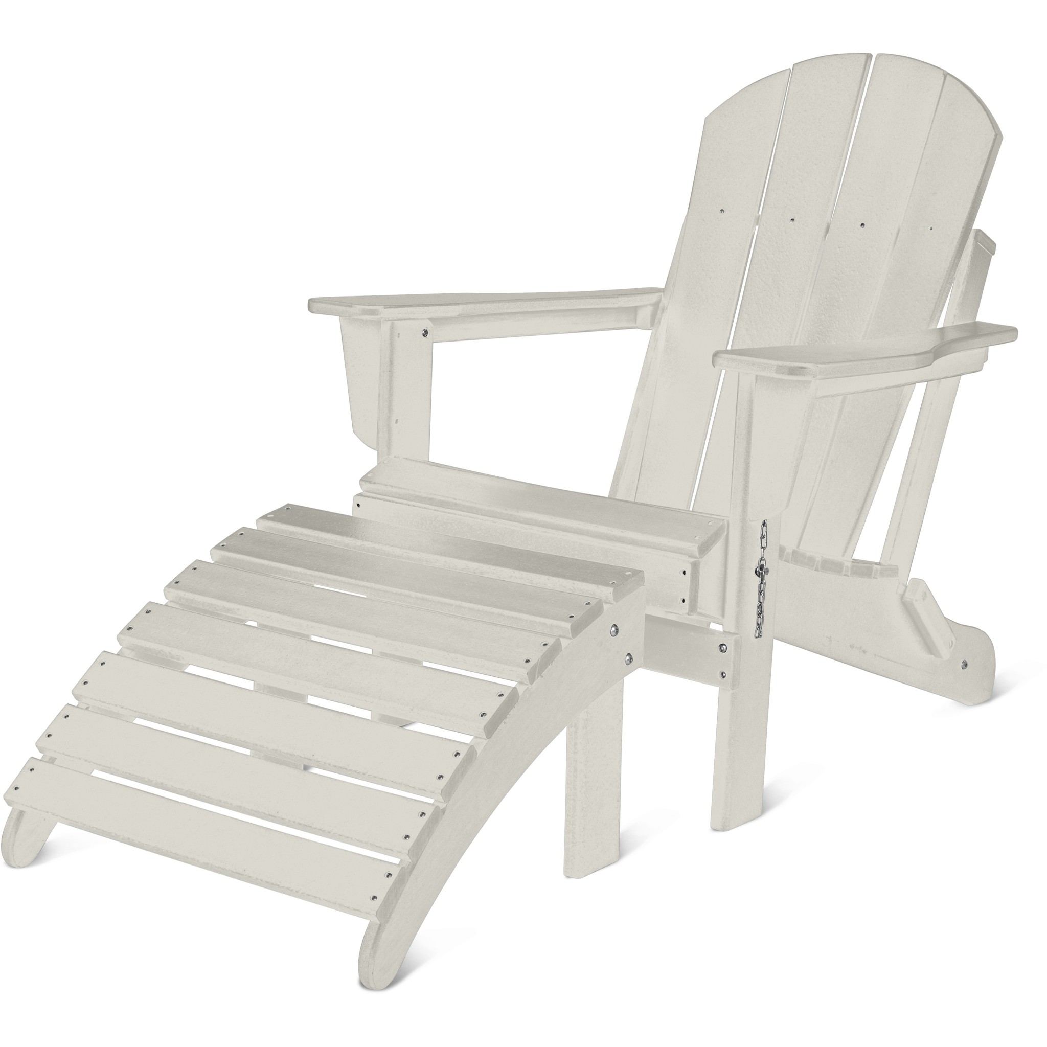 Bild von Gartenstuhl Adirondack mit Fußstütze Weiß